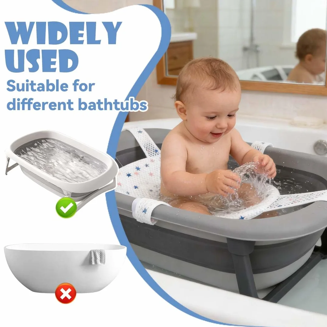 Hamac de Bain pour Bébé Antidérapant Pliable 0-36 Mois