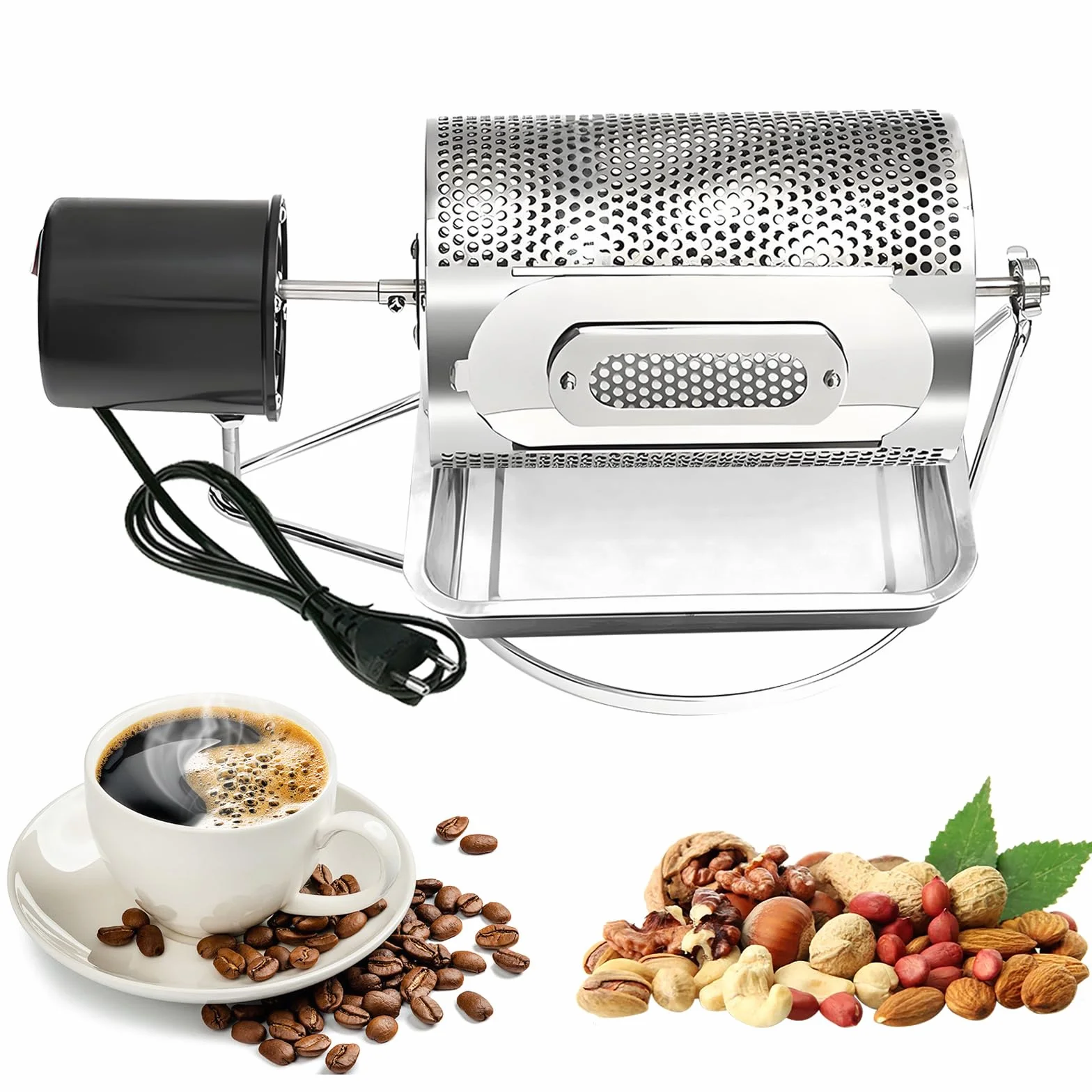 Torréfacteur à Café électrique Automatique Tambour 250g Acier Inoxydable