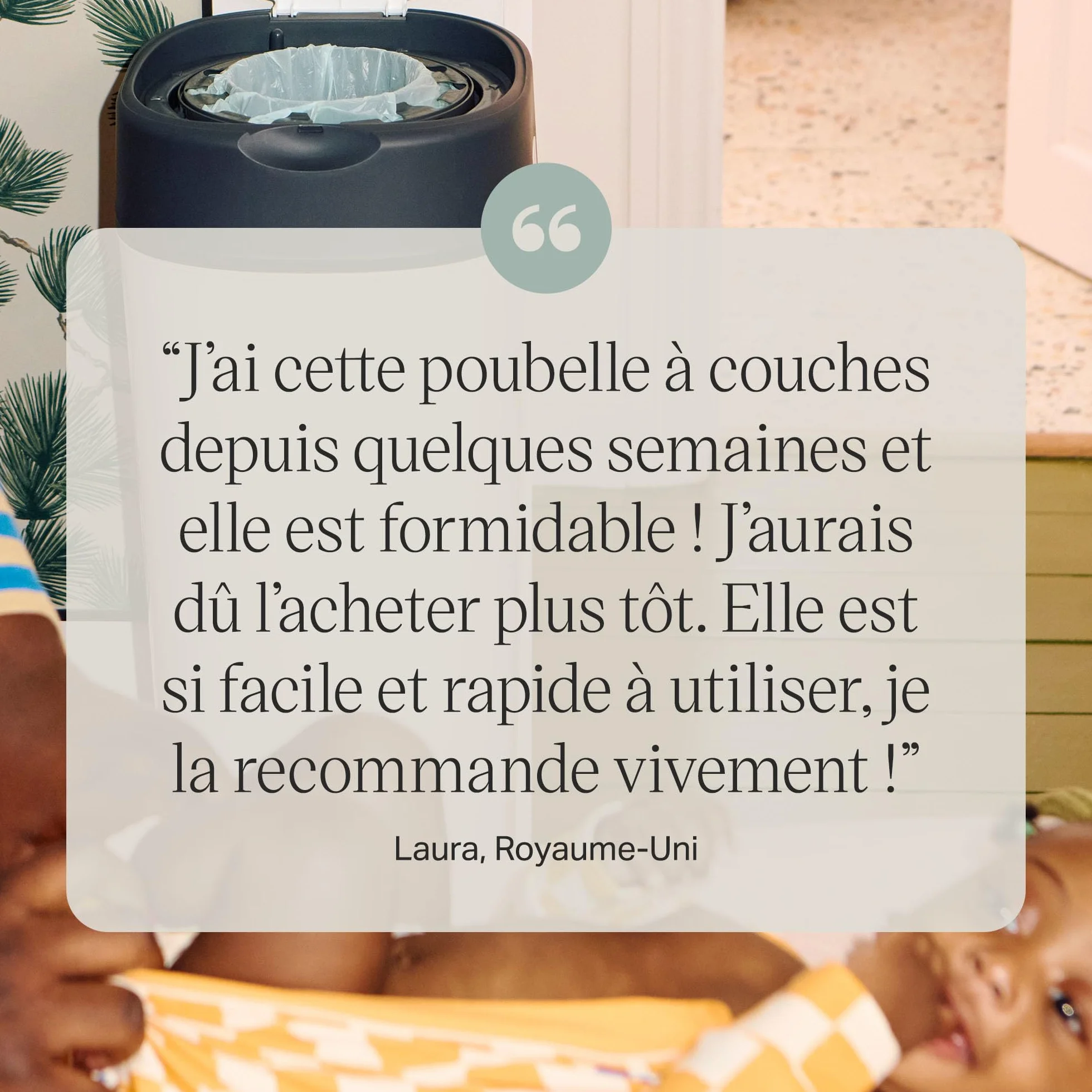 Tommee Tippee XL Poubelle à Couches Twist and Click, Blanc