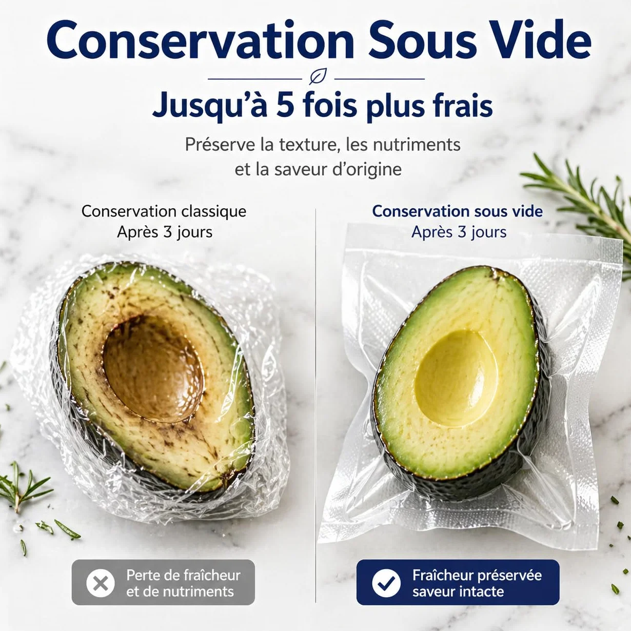 Machine Sous Vide Alimentaire 5 en 1 avec 50 Sacs, Mode Humide et Sec
