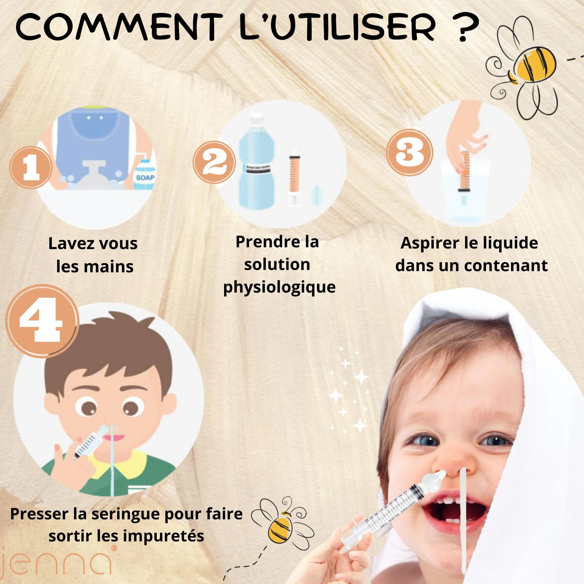 Embouts Seringue Nasale Bébé Réutilisables Silicone Hypoallergénique Compatible Sérum Physiologique Brosse Incluse