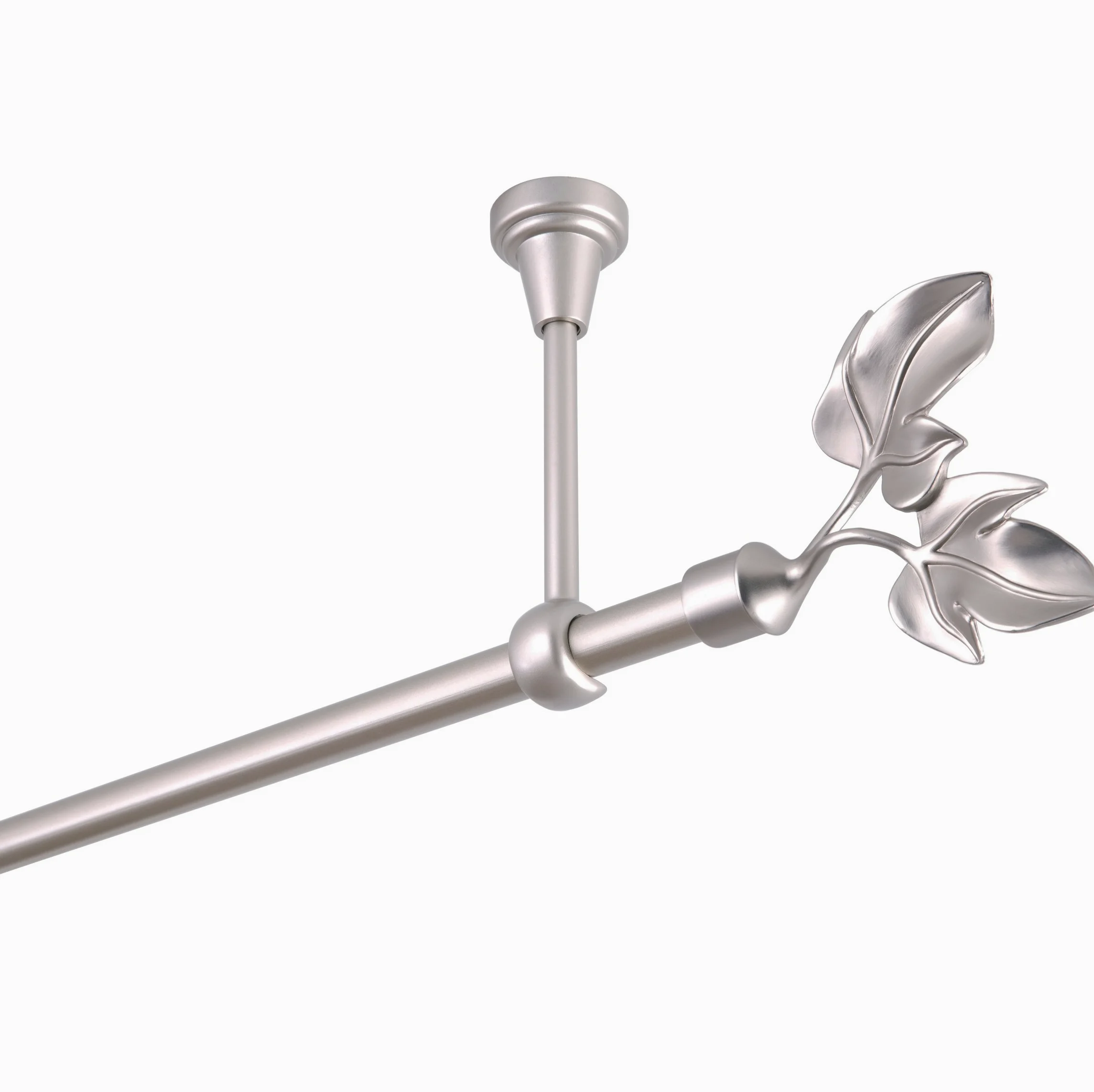 MDEKOR Tringle à rideaux en métal fixation de plafond Chromé mat neuf, 320