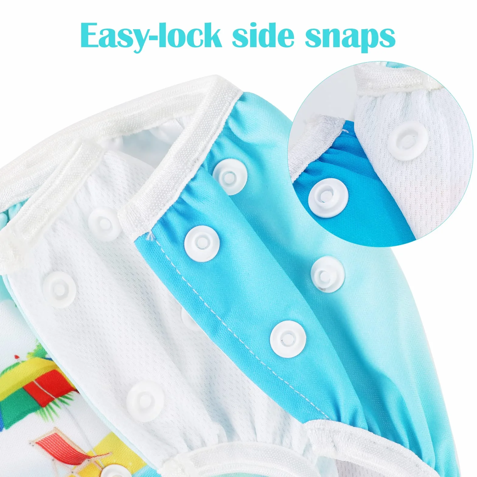 PHOGARY Couche de natation bébé 0-3 ans 2 PCS Maillot de bain réutilisable 3-15kg Plage Baleine
