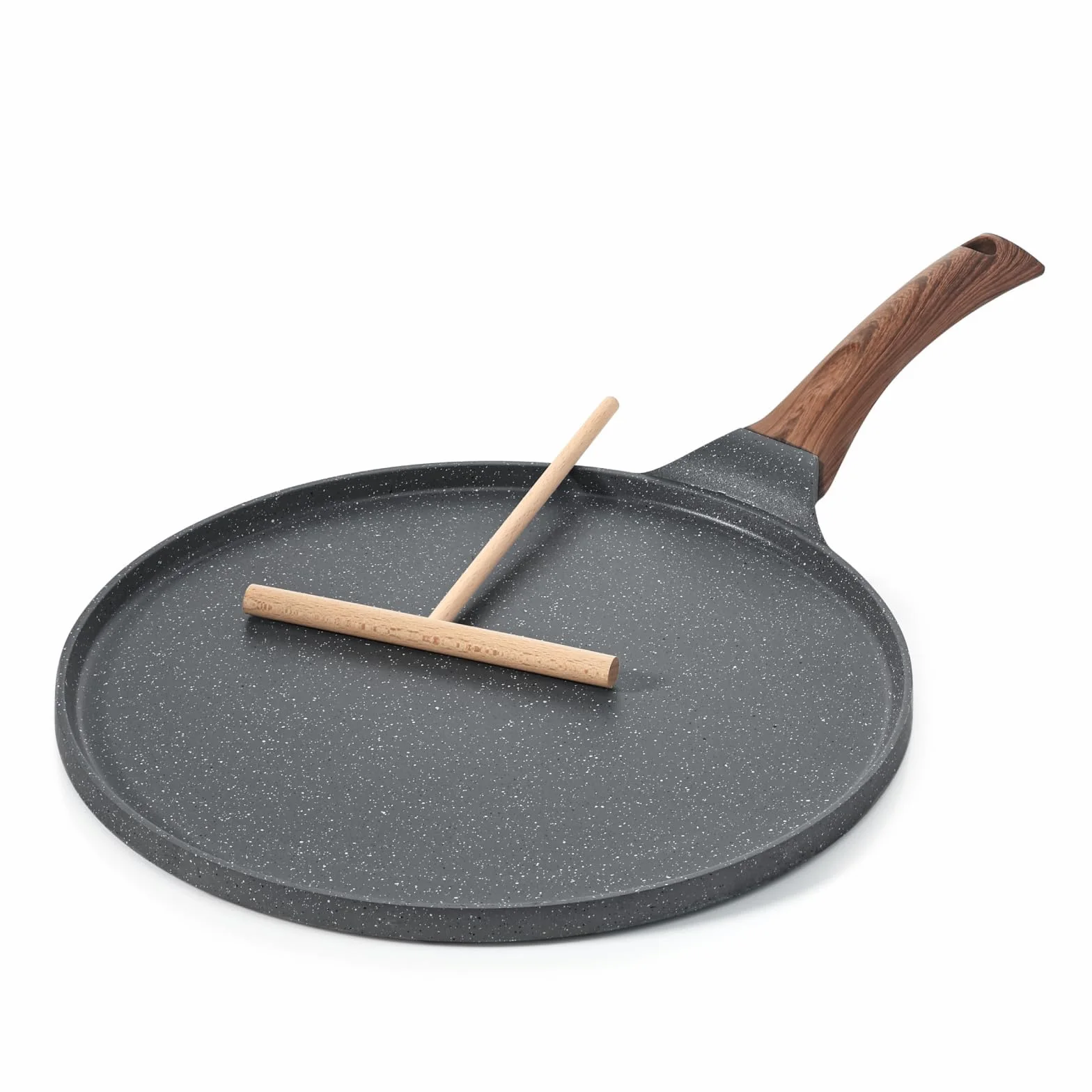 SENSARTE Poêle à Crêpes 26 cm Antiadhésif Granit Suisse Compatible Induction
