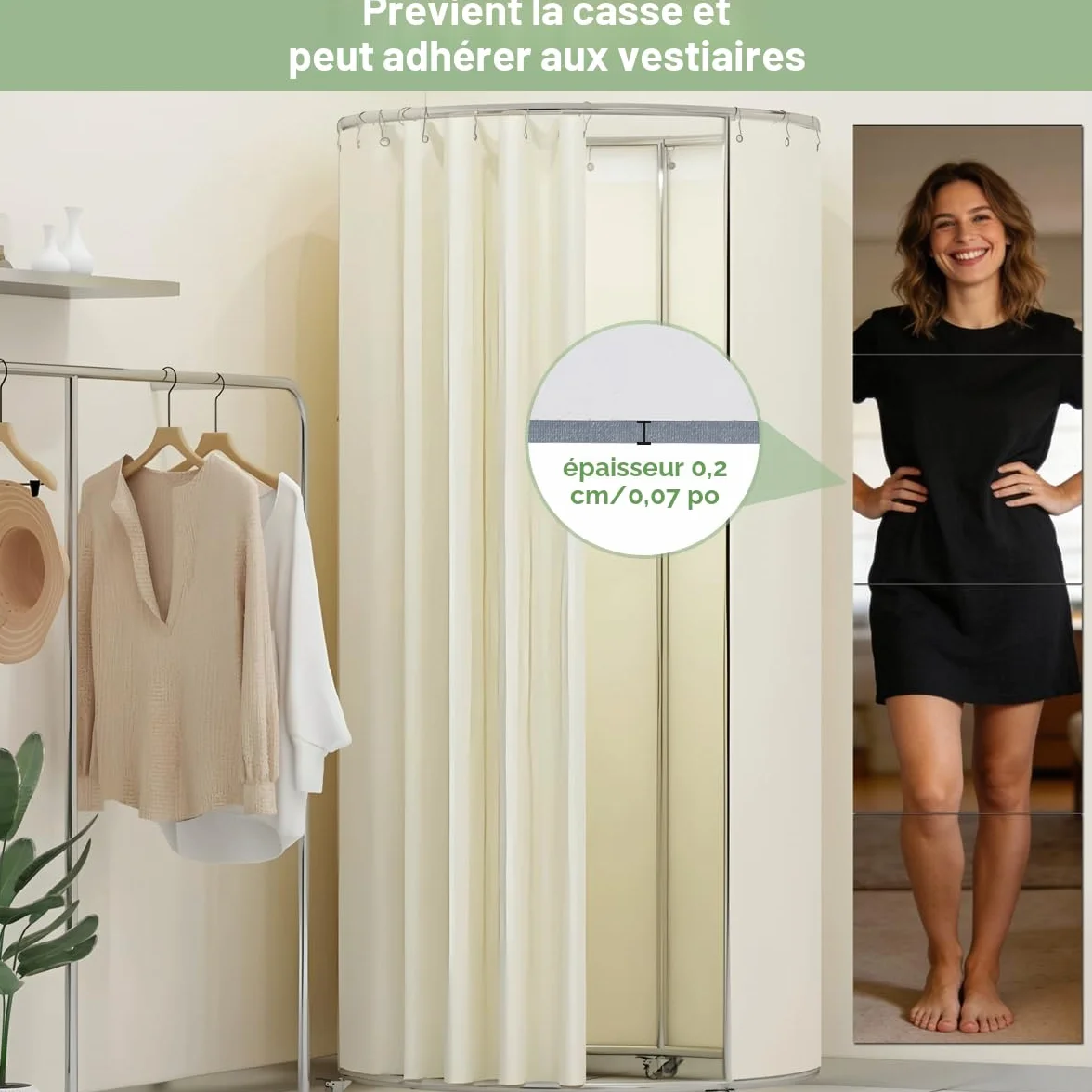 Lot de 4 miroirs autocollants en acrylique pour mur, grande taille, sécurité