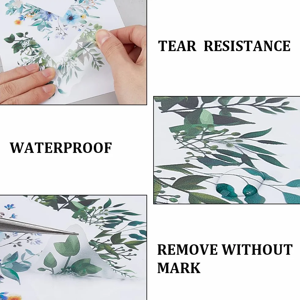 GORGECRAFT Autocollants Muraux Amovibles pour Interrupteur Plante Verte Feuilles Tropicales Décoration
