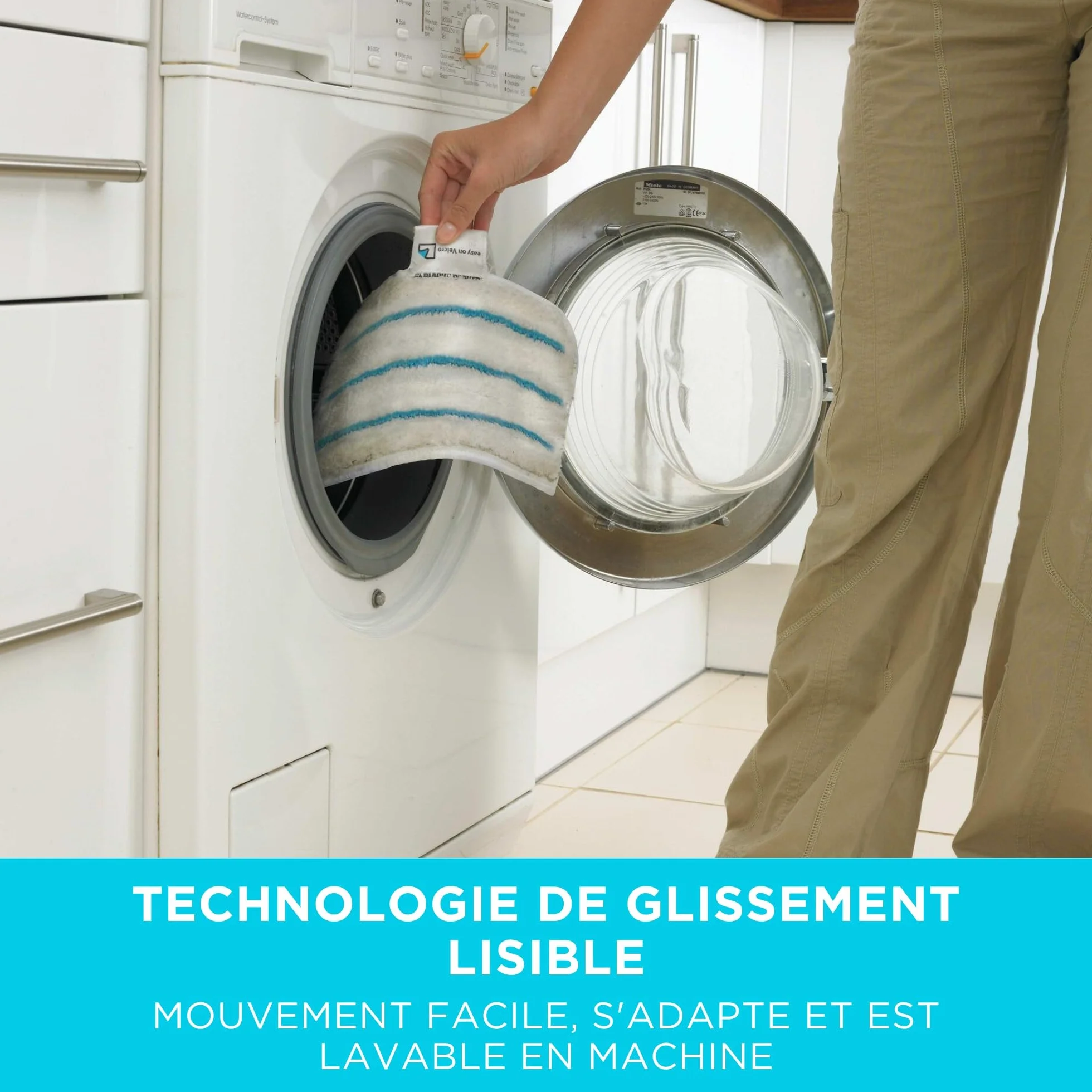 BLACK+DECKER Tampon de Remplacement pour Balai Vapeur AutoSelect FSMP20-XJ, Paquet de 2, Technologie Easy-Glide