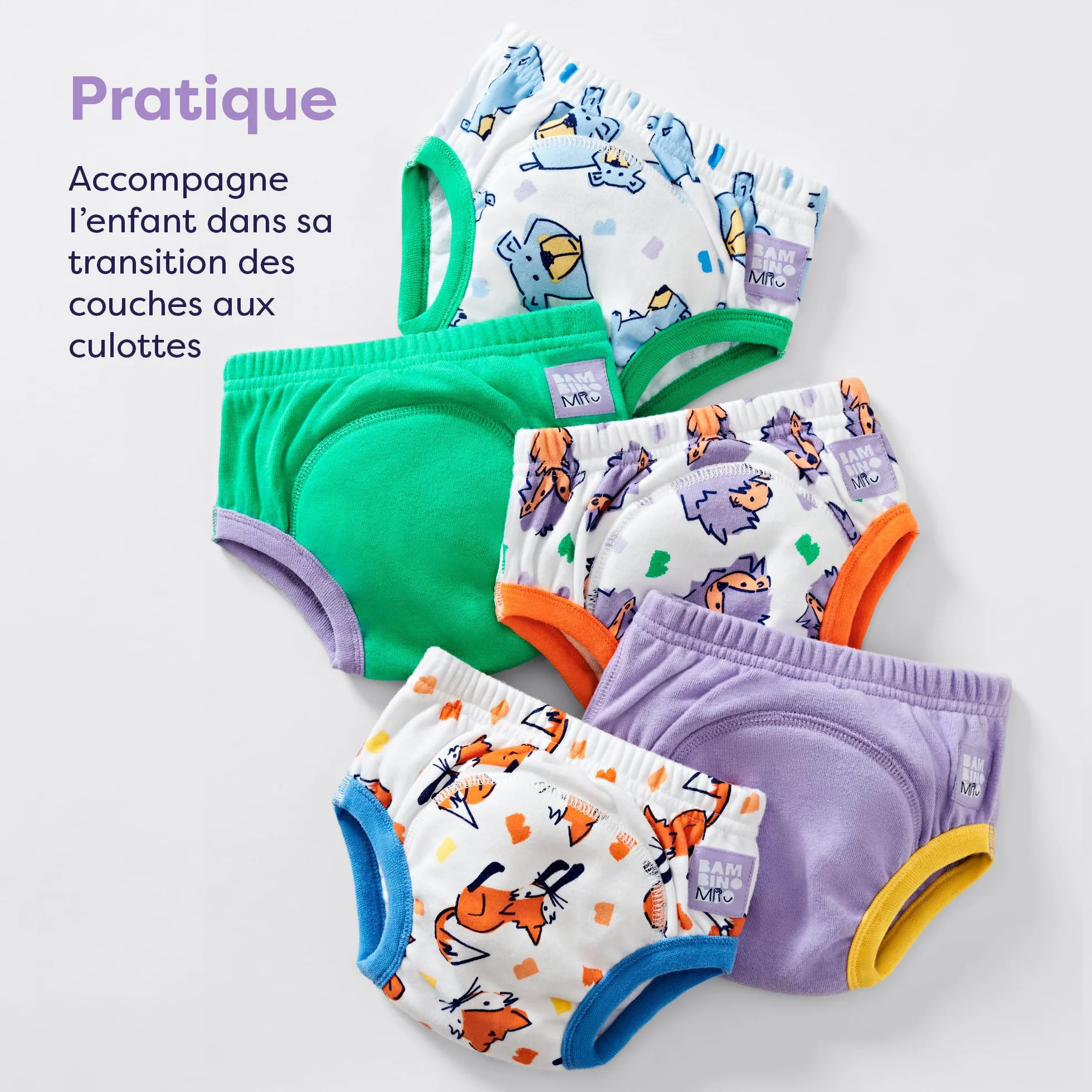Bambino Mio Culotte d'apprentissage Lavable unisexe lot de 5 2-3 ans