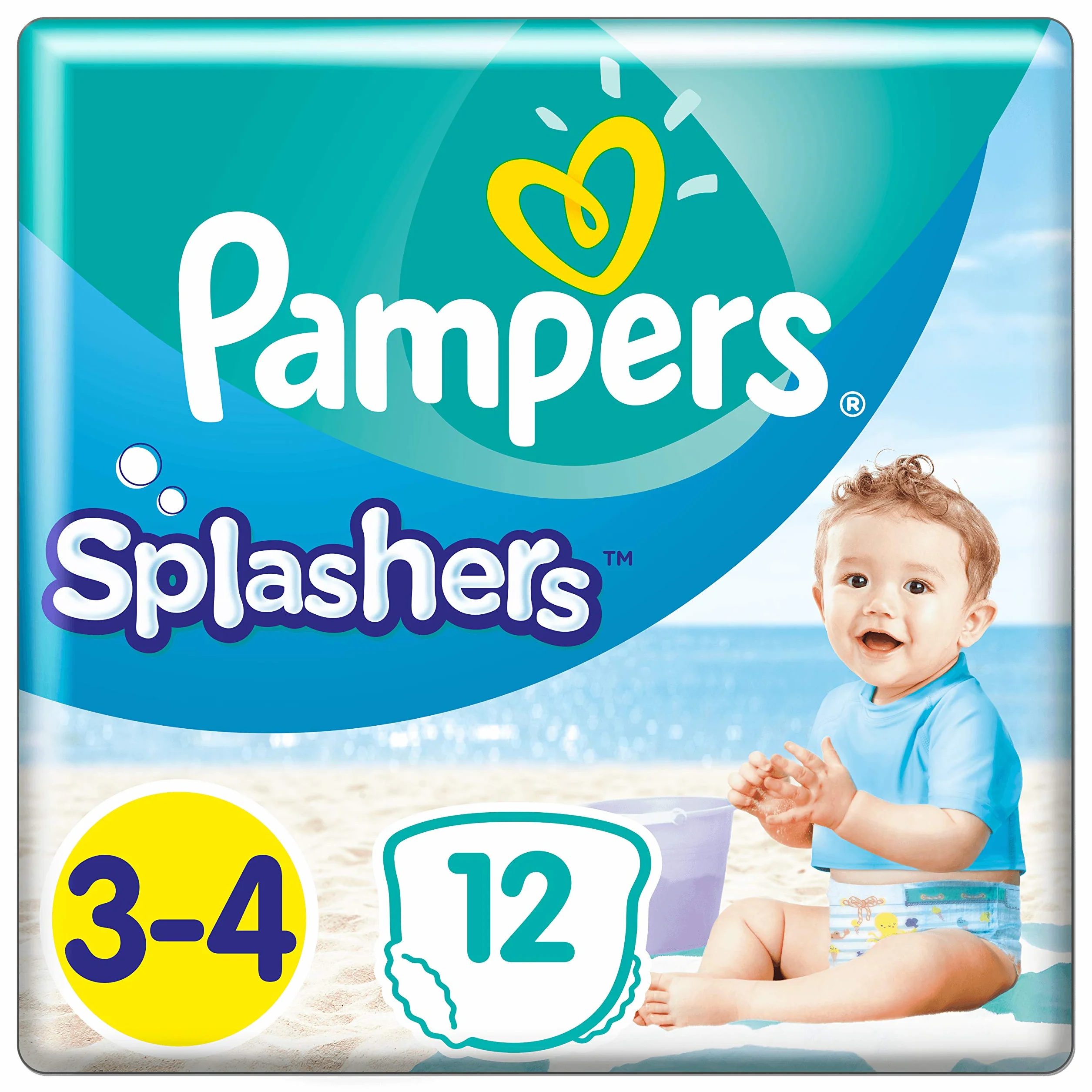 Pampers Splashers Couche-Culotte de Bain Jetable Taille 3-4