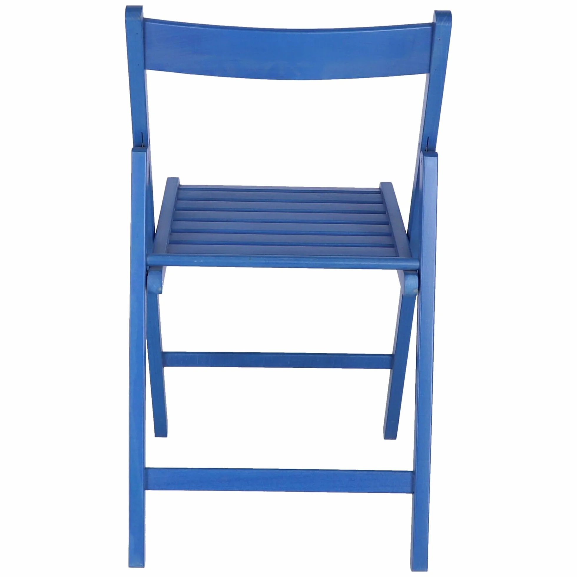 Mueblear 19015 Chaise Pliante Bas Bois Bleu 43 x 46 x 79 cm