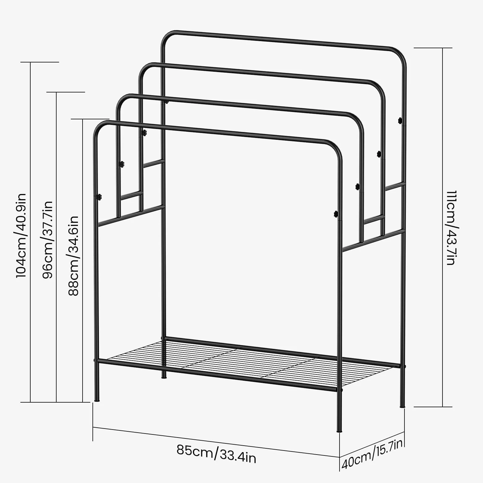 Porte-serviettes autoportant pour salle de bain, support de courtepointe pour salon, piscine extérieure, séchage de serviettes pour salle de bain, support d'échelle à 4 niveaux pour serviette de bain