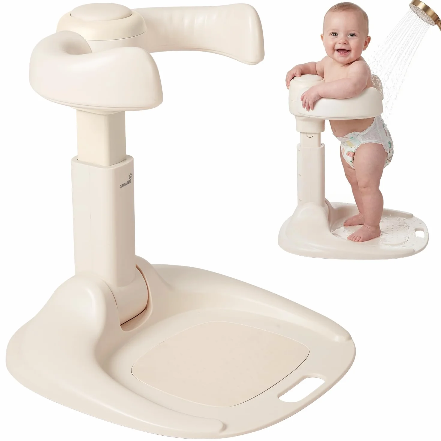 Support Baignoire Bébé Pliable Réglable 6 Mois Base Antidérapante