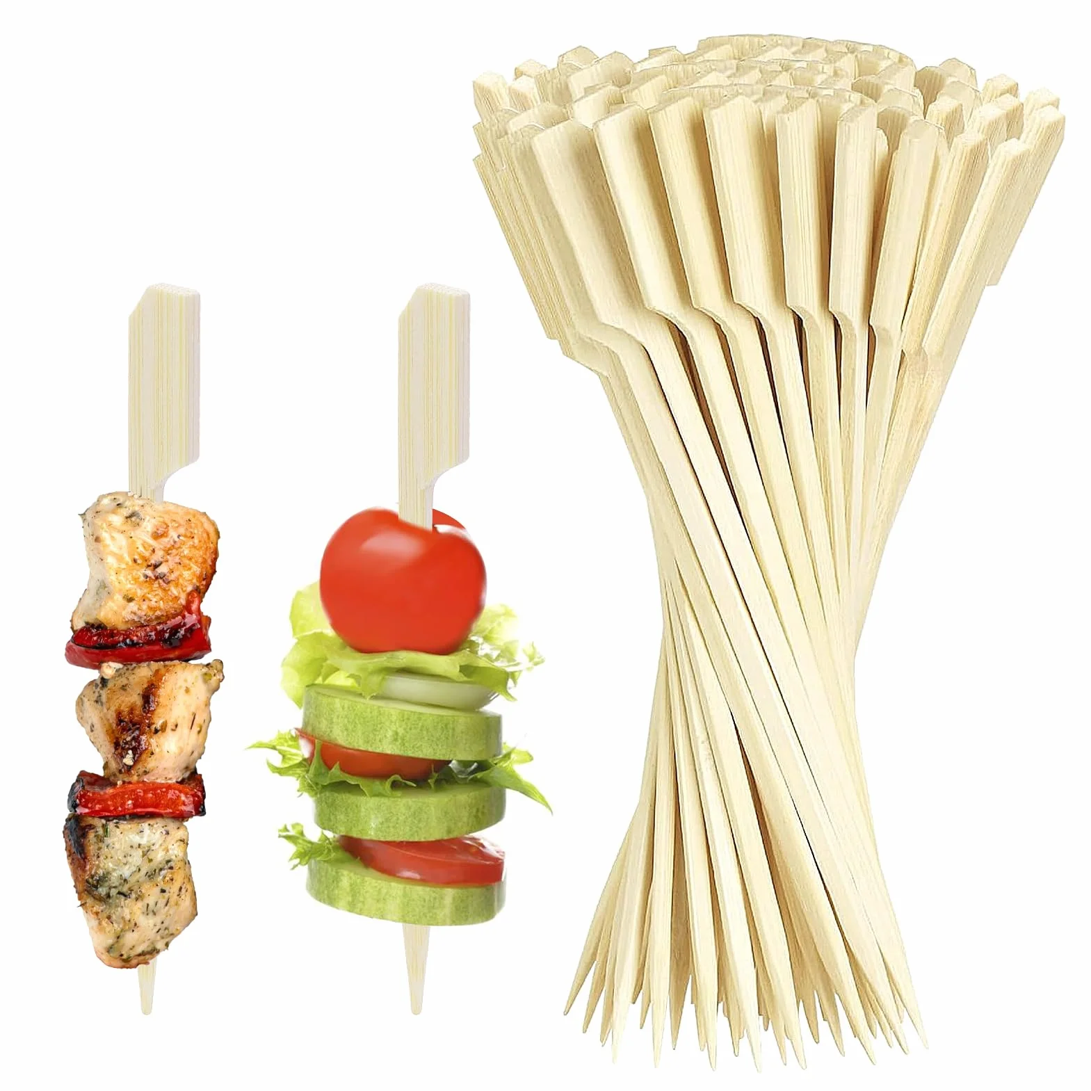 Brochettes en Bambou 9 cm 200 Pics Cocktail Apéritif Fruits Sandwichs