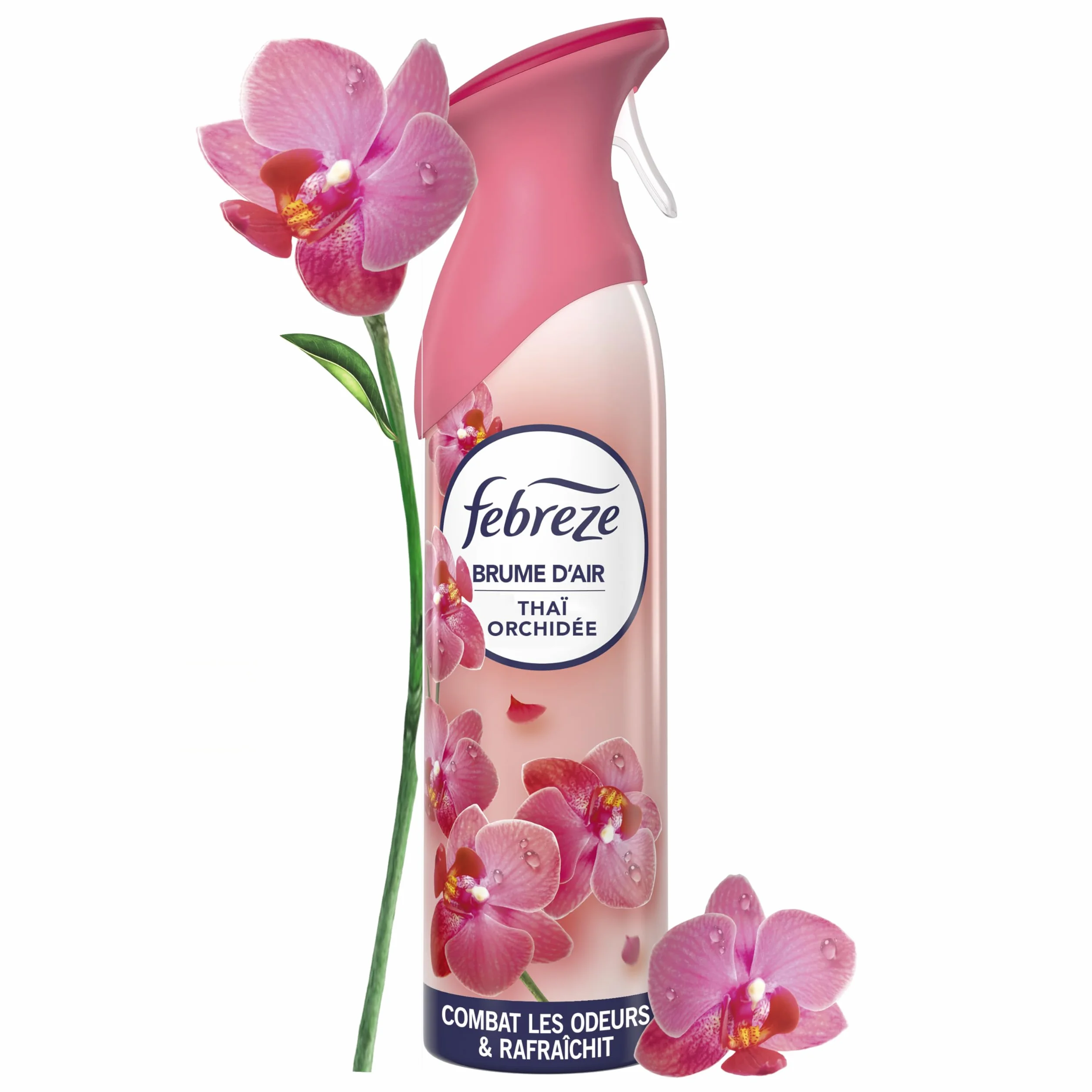 Febreze Spray Désodorisant 185ml x8 Parfum Thaï Orchidée 2en1