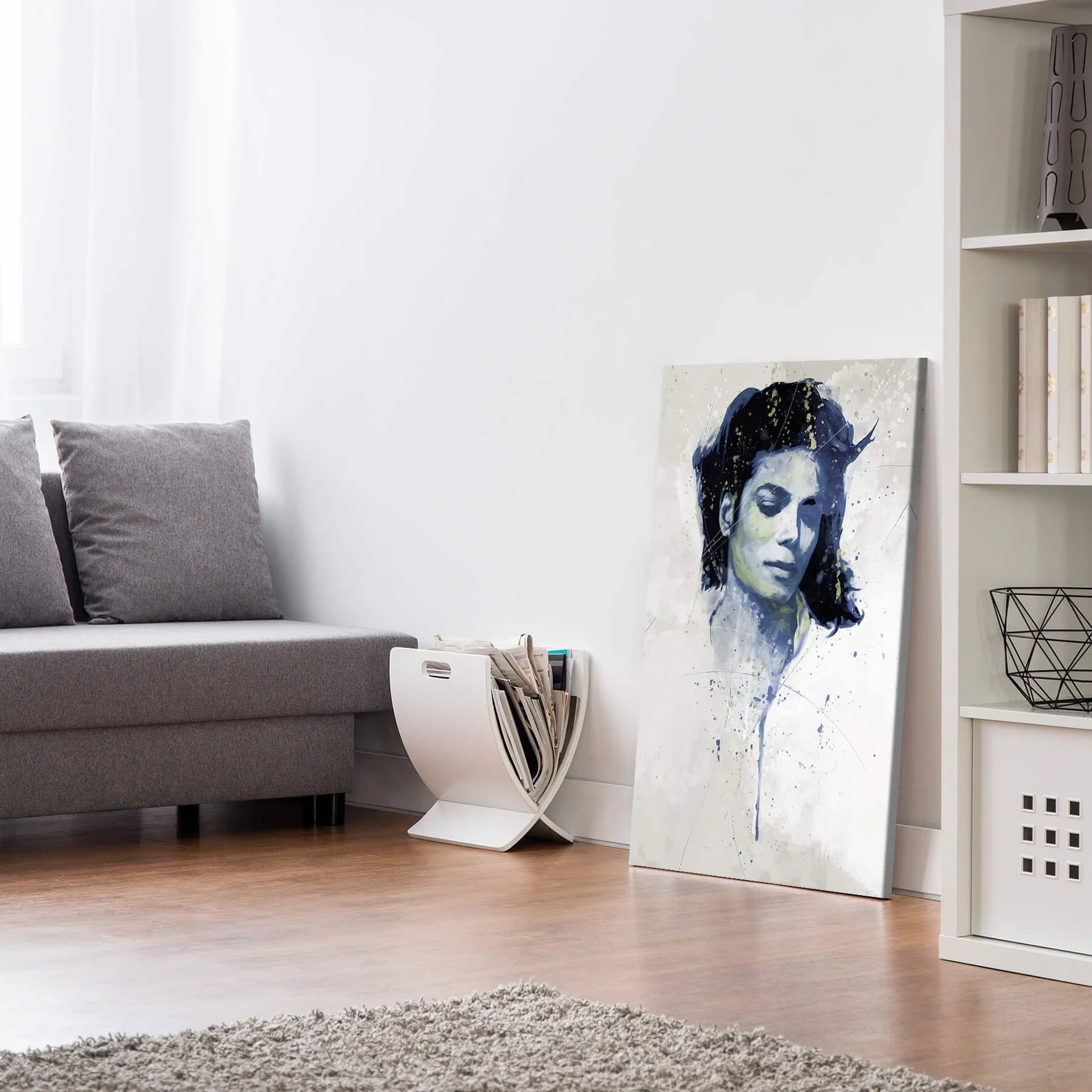 Paul Sinus Art Michael Jackson 90 x 60 cm Toile Tendue Prête à Accrocher