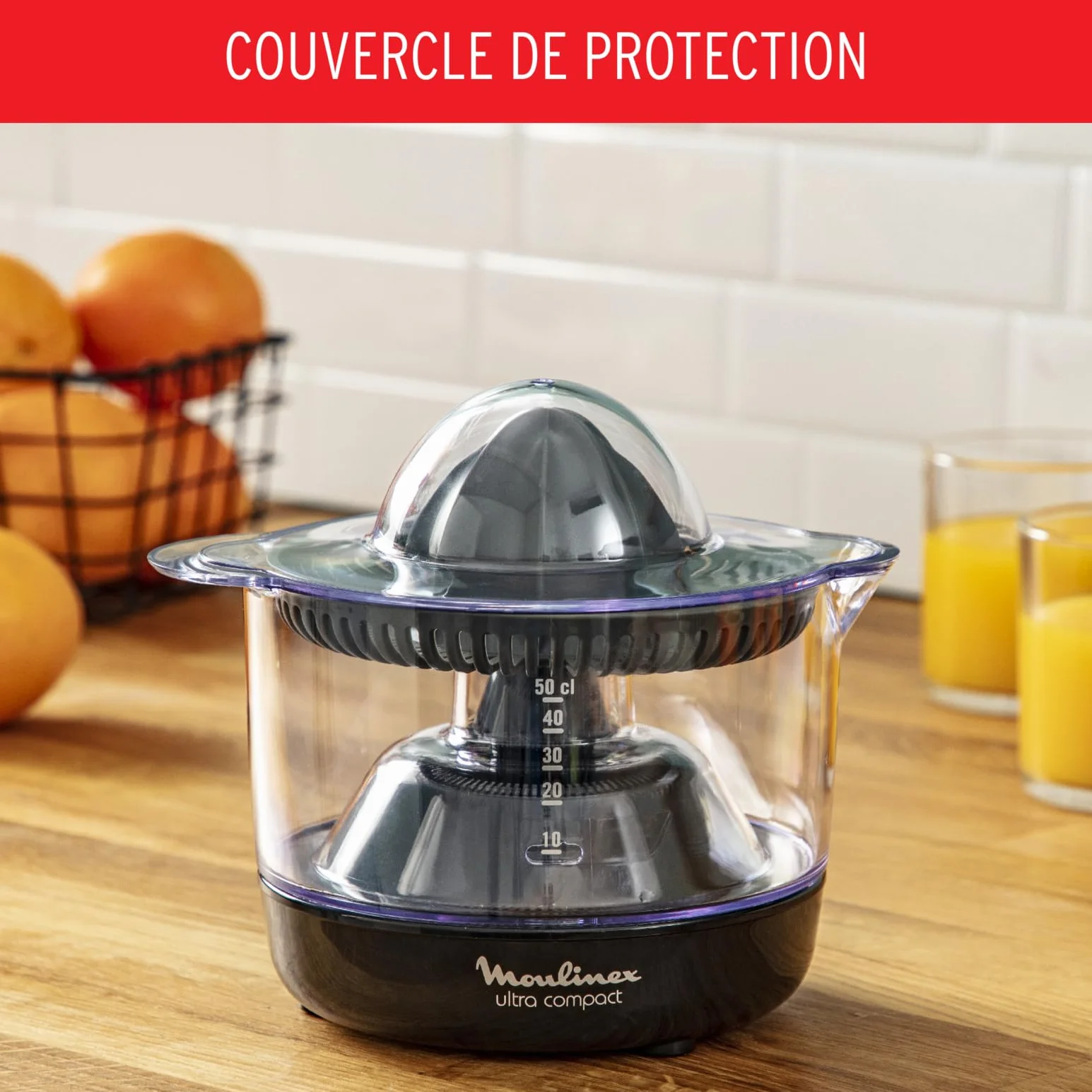 Moulinex Presse-agrume électrique Double rotation 0.45 L Noir