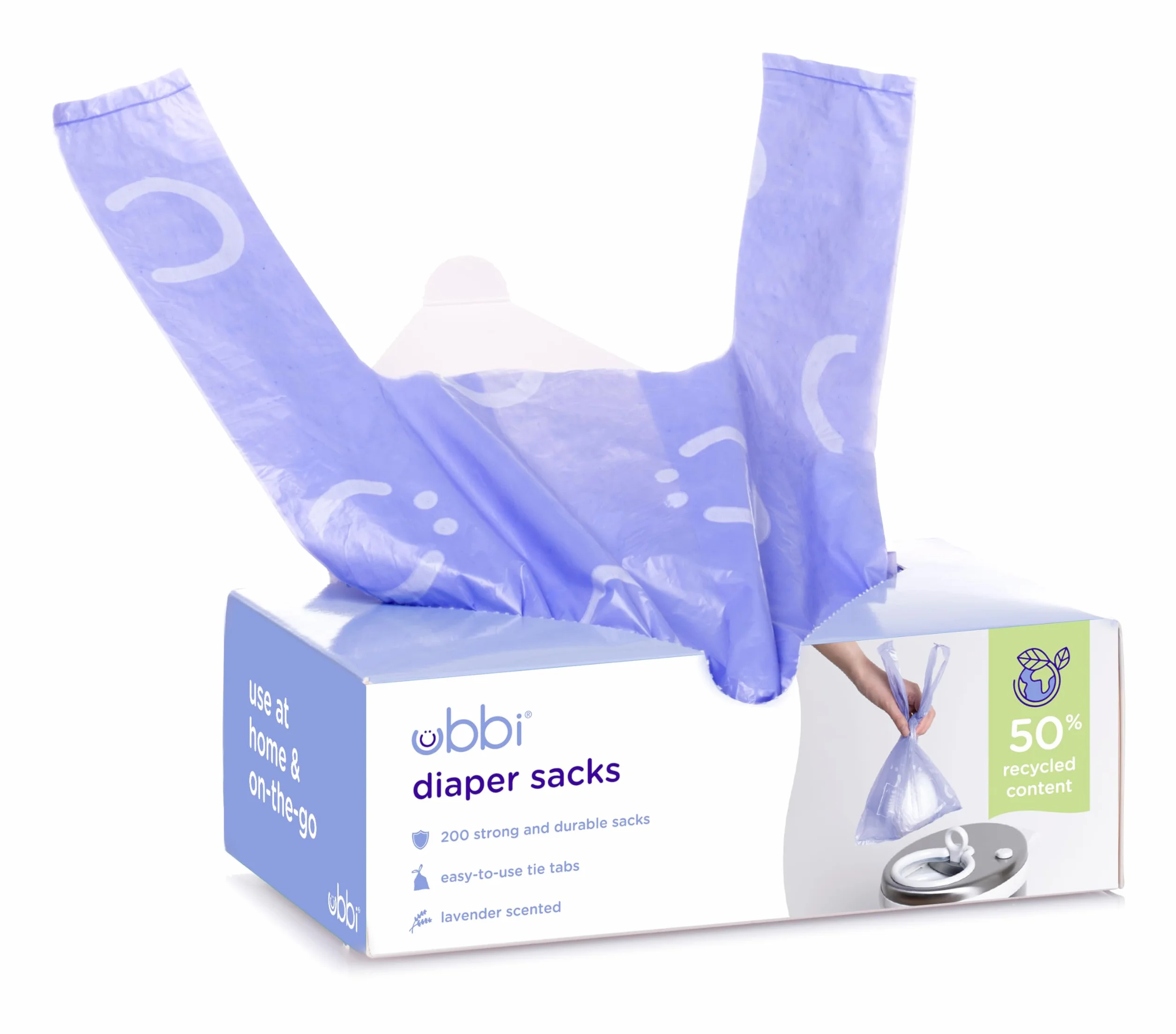 Ubbi Disposable Diaper Sacks Lavender Scented 200 Count