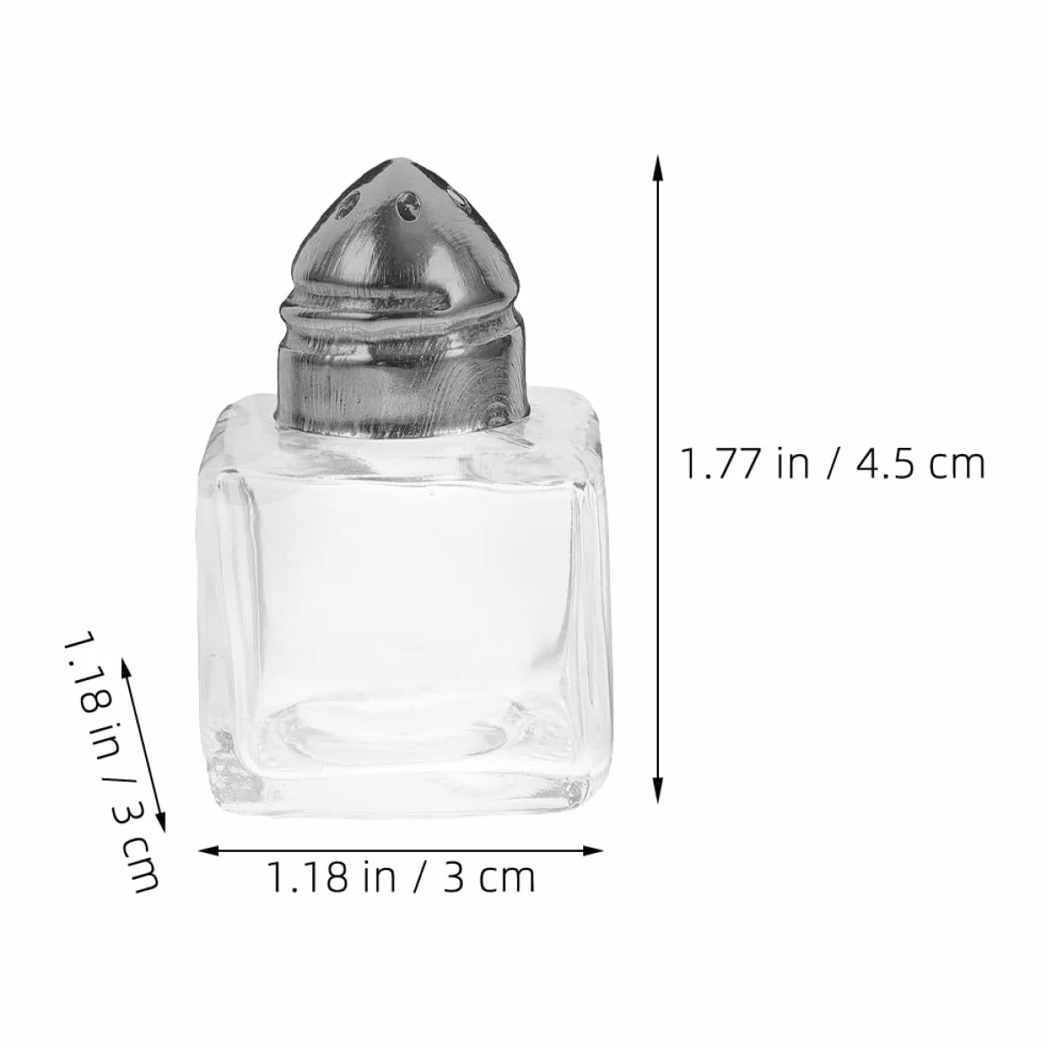 Salières Miniatures en Verre Trous, Ensemble de 4