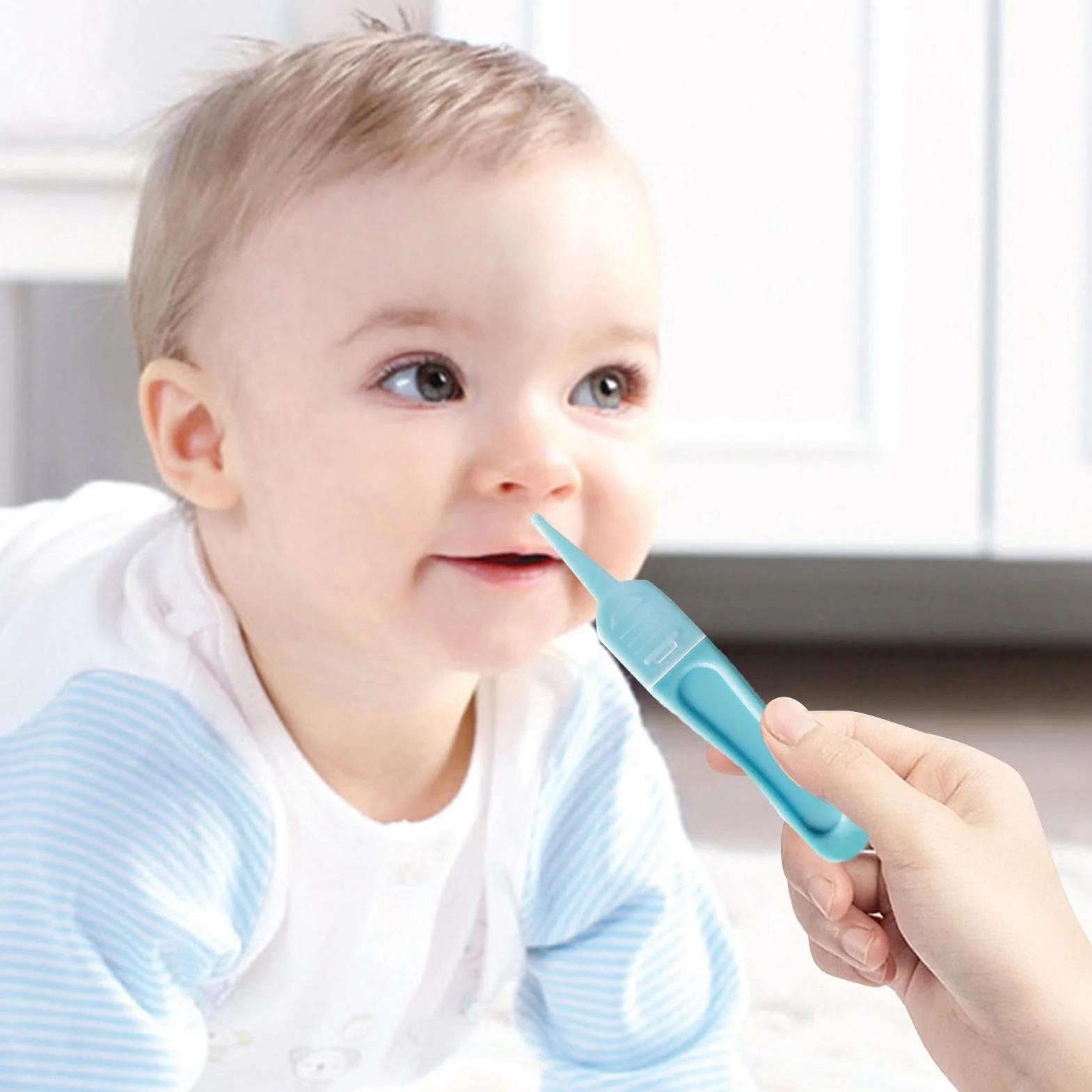 Pince à épiler nez bébé nettoyage tête ronde outil oreilles portable