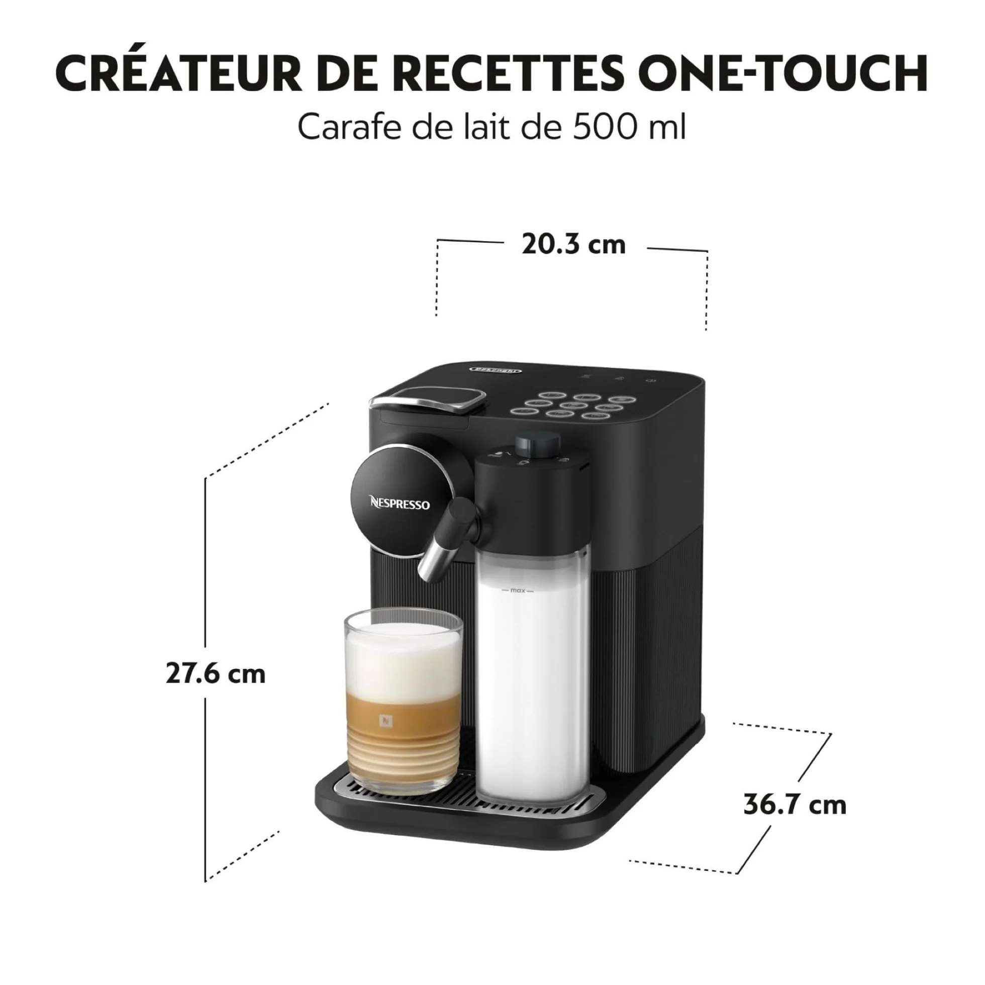 Nespresso EN 640.B Gran Lattissima, Noir