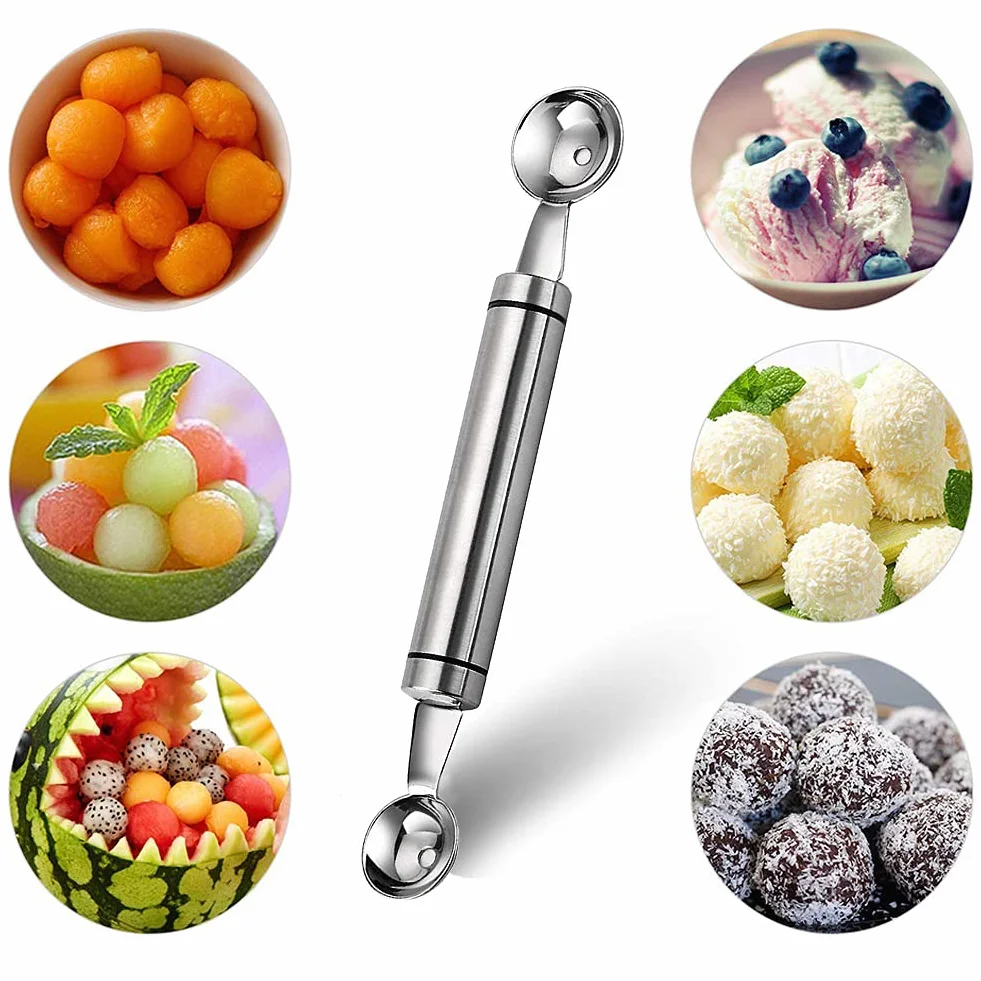 Ensemble de 2 cuiseurs en acier inoxydable, outil de sculpture de fruits multifonction
