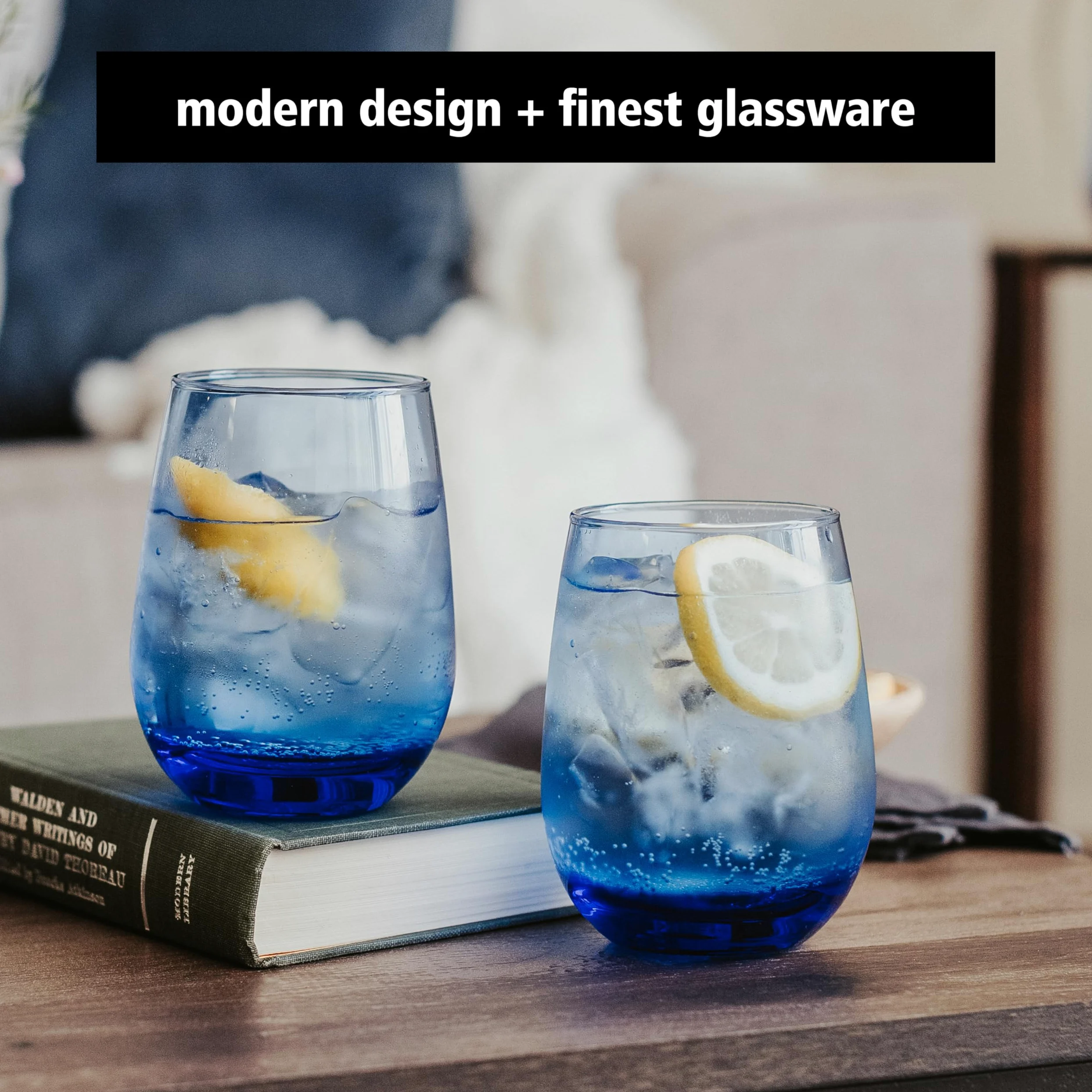 LIBBEY 70272 Verre à vin/verre universel « STEMLESS », 451 ml, lot de 12
