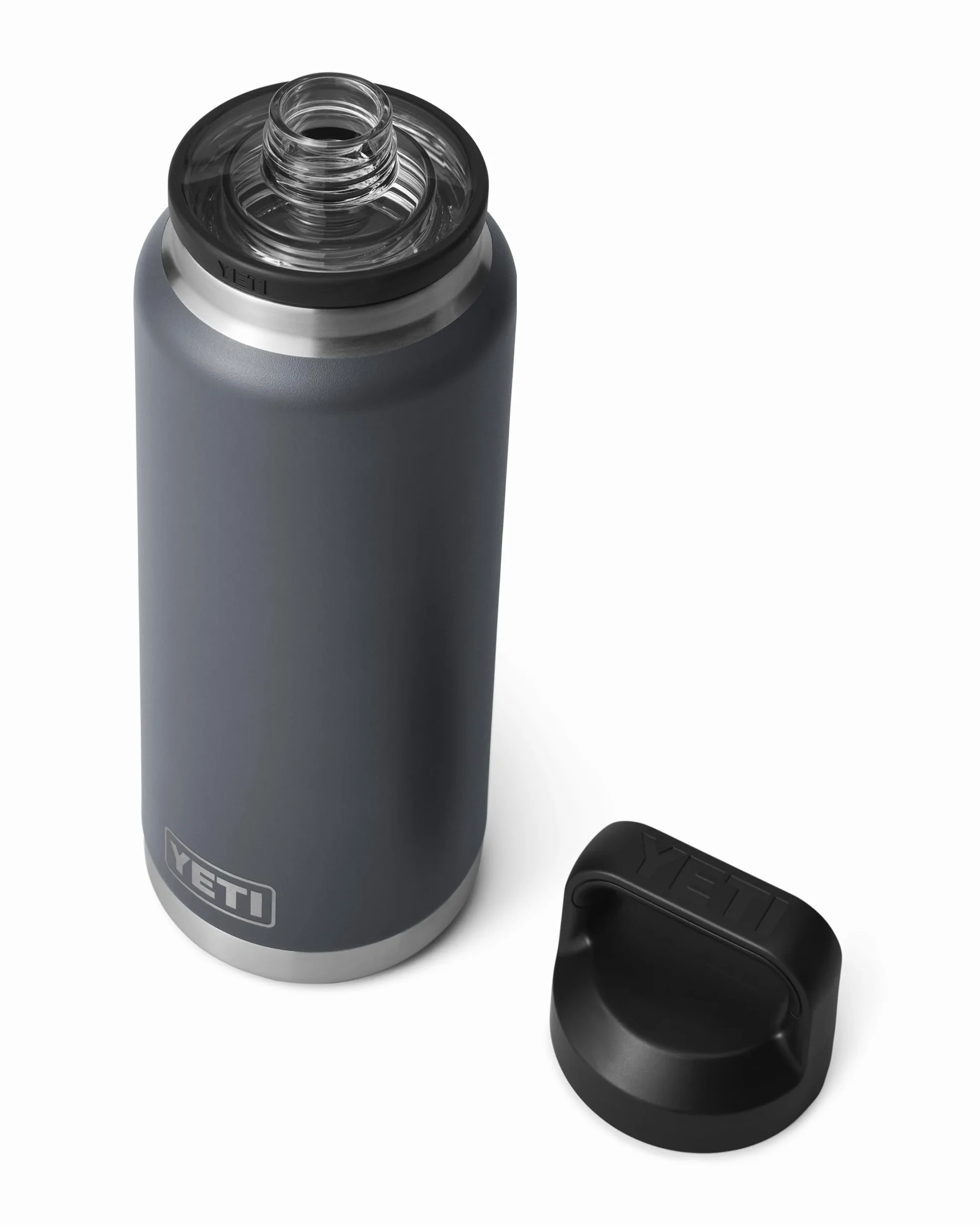 YETI Rambler Bouteille d'eau isotherme en acier inoxydable avec bouchon anti-fuite pour boissons chaudes ou froides, 1 l