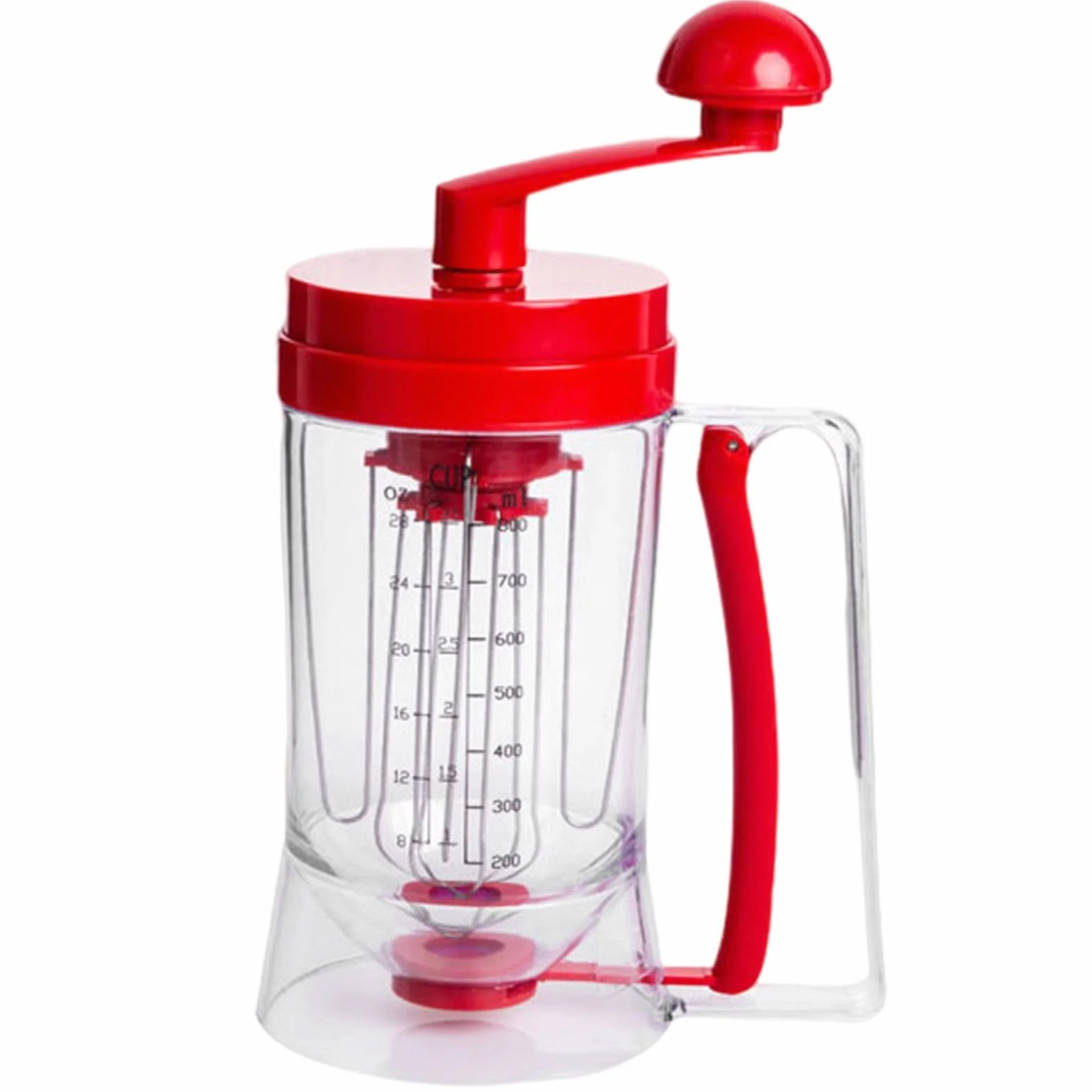 Distributeur de pâte à crêpes 900 ml avec fonction d'agitation, verseur chauffant pour gaufres et séparateur