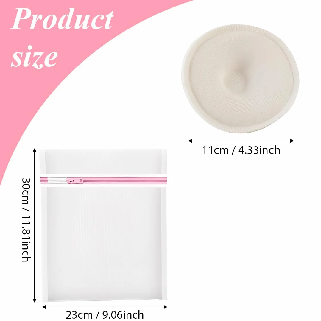 Coussinets d'Allaitement Réutilisables 8 Pièces avec Sac de Lavage Conception 3D Confort Ajustement