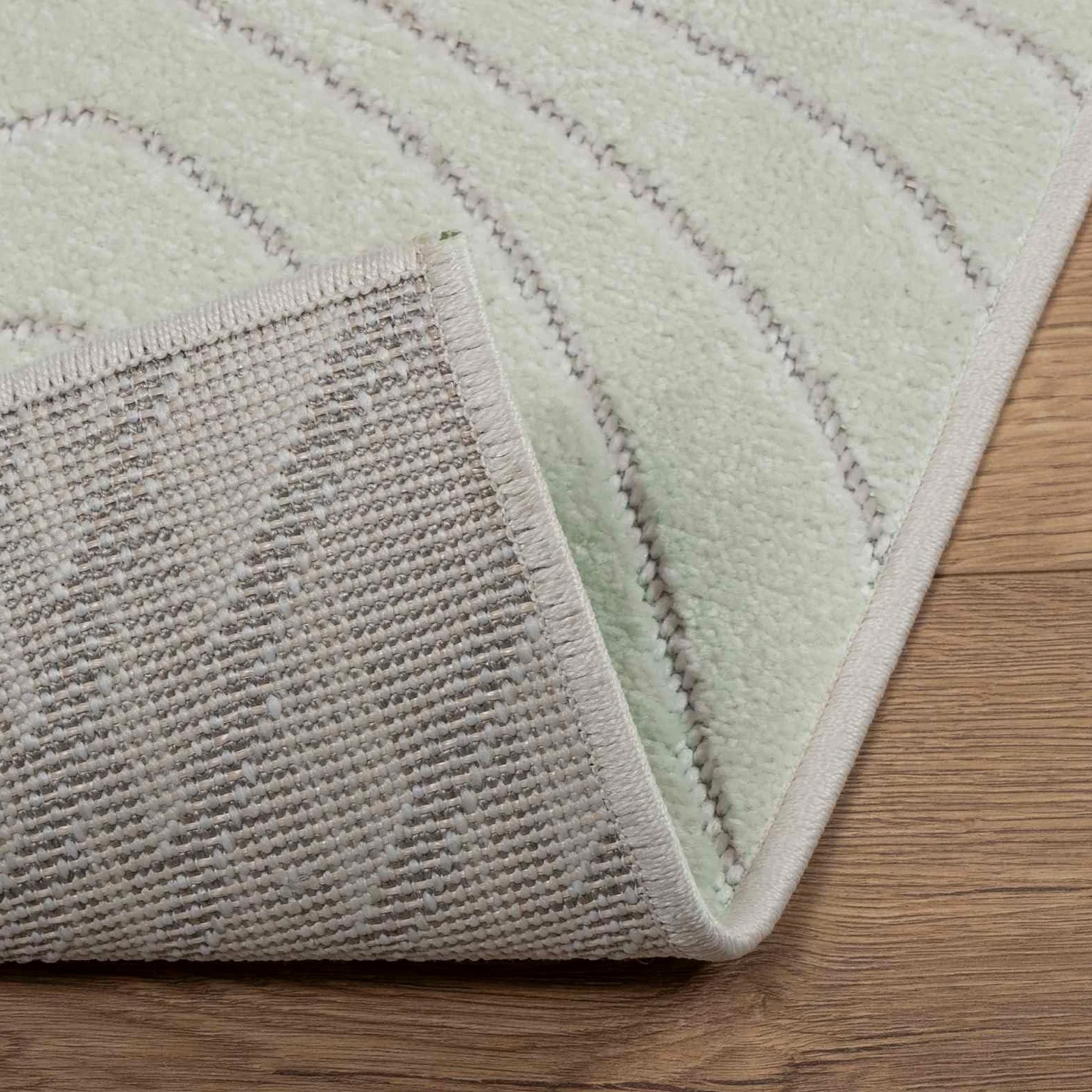 Tapis de Surface PALMERAS Vert 80 x 150 cm Polyester Doux antidérapant Lavable Moelleux pour Salon Couloir intérieur extérieur décoration Moderne Confortable