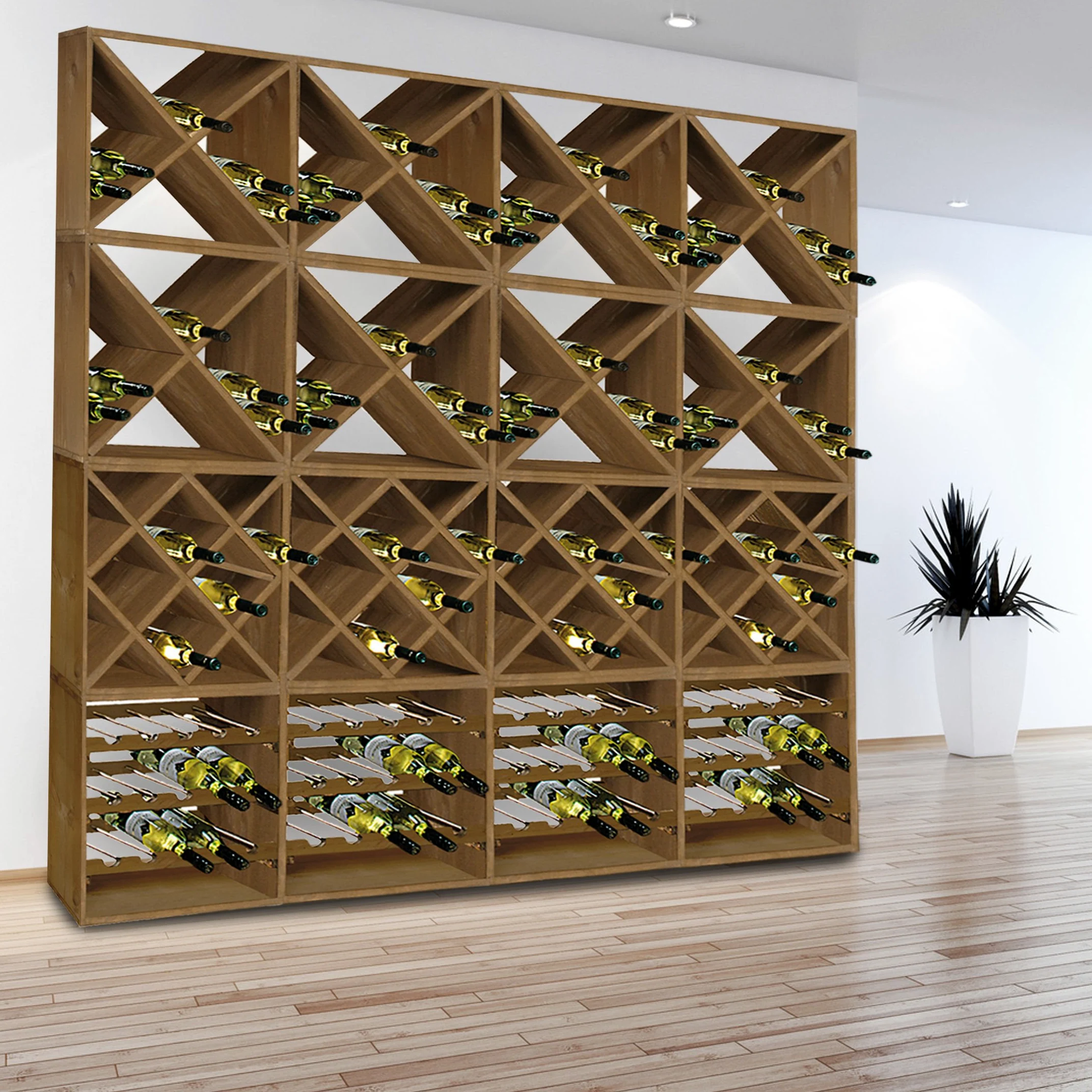 Système d'étagère à vin CUBE 50 tobacco module 4 standard - H50 x L50 x P25 cm