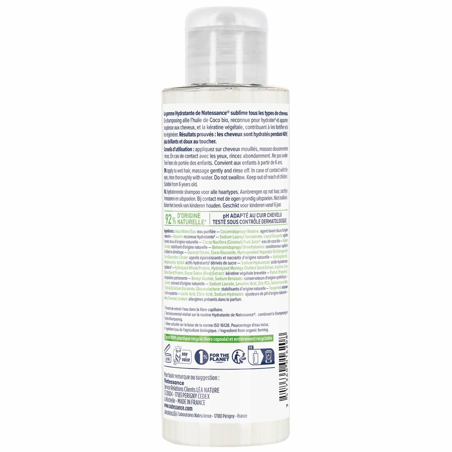 Natessance shampooing extra-doux coco 100ml