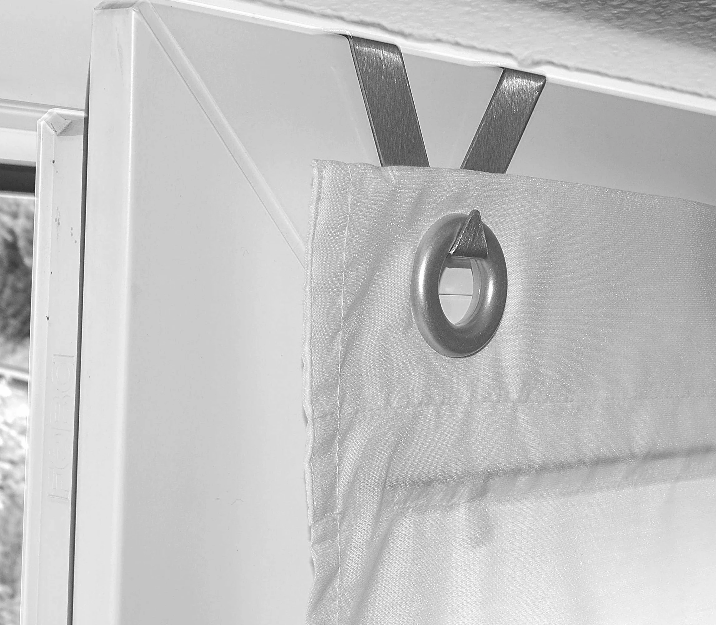 Rollos & More Store Bateau Metis oeilets 100% Lin - Blanc 45/140