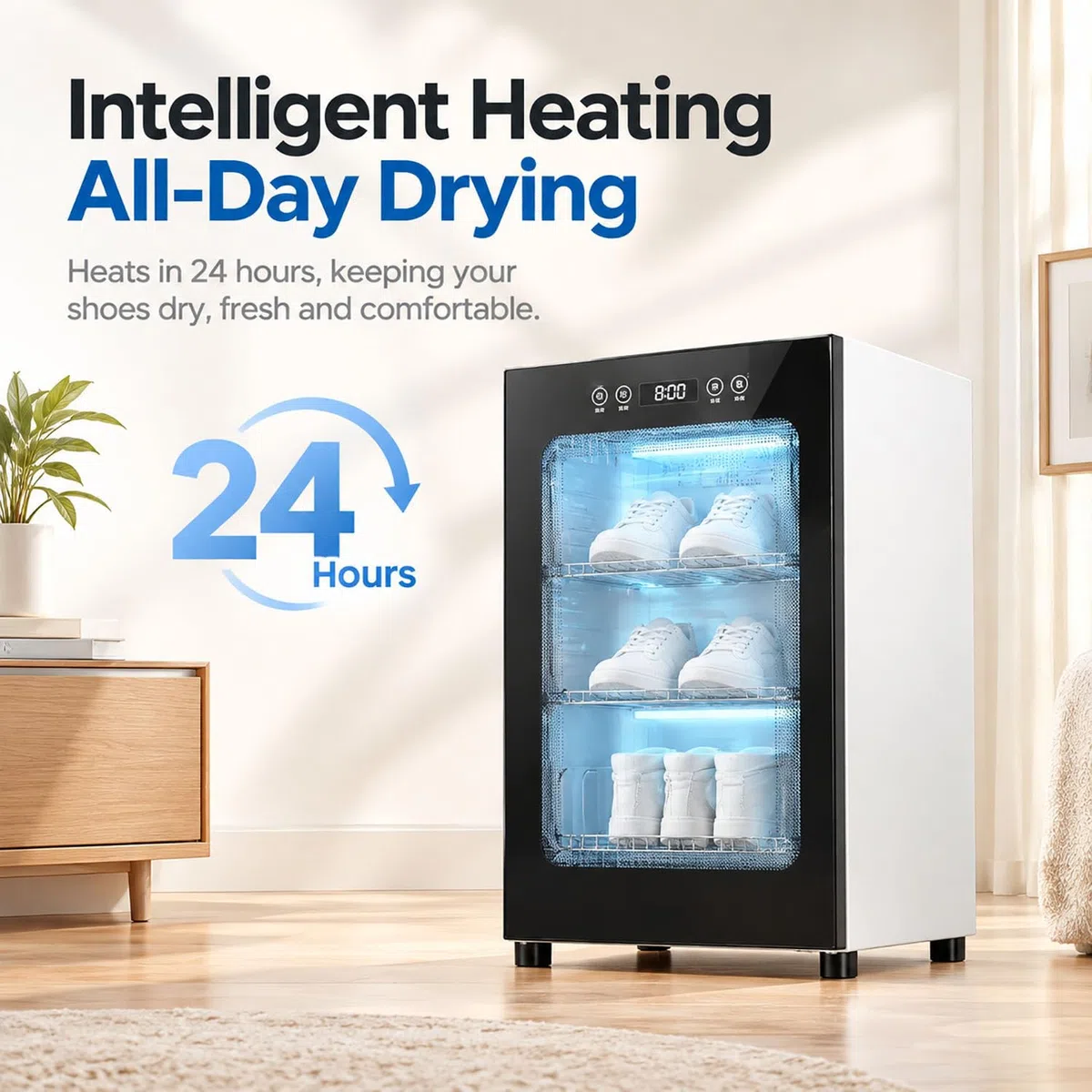 Armoire de séchage électrique multifonctionnelle pour Baskets et Bottes 4-Tier