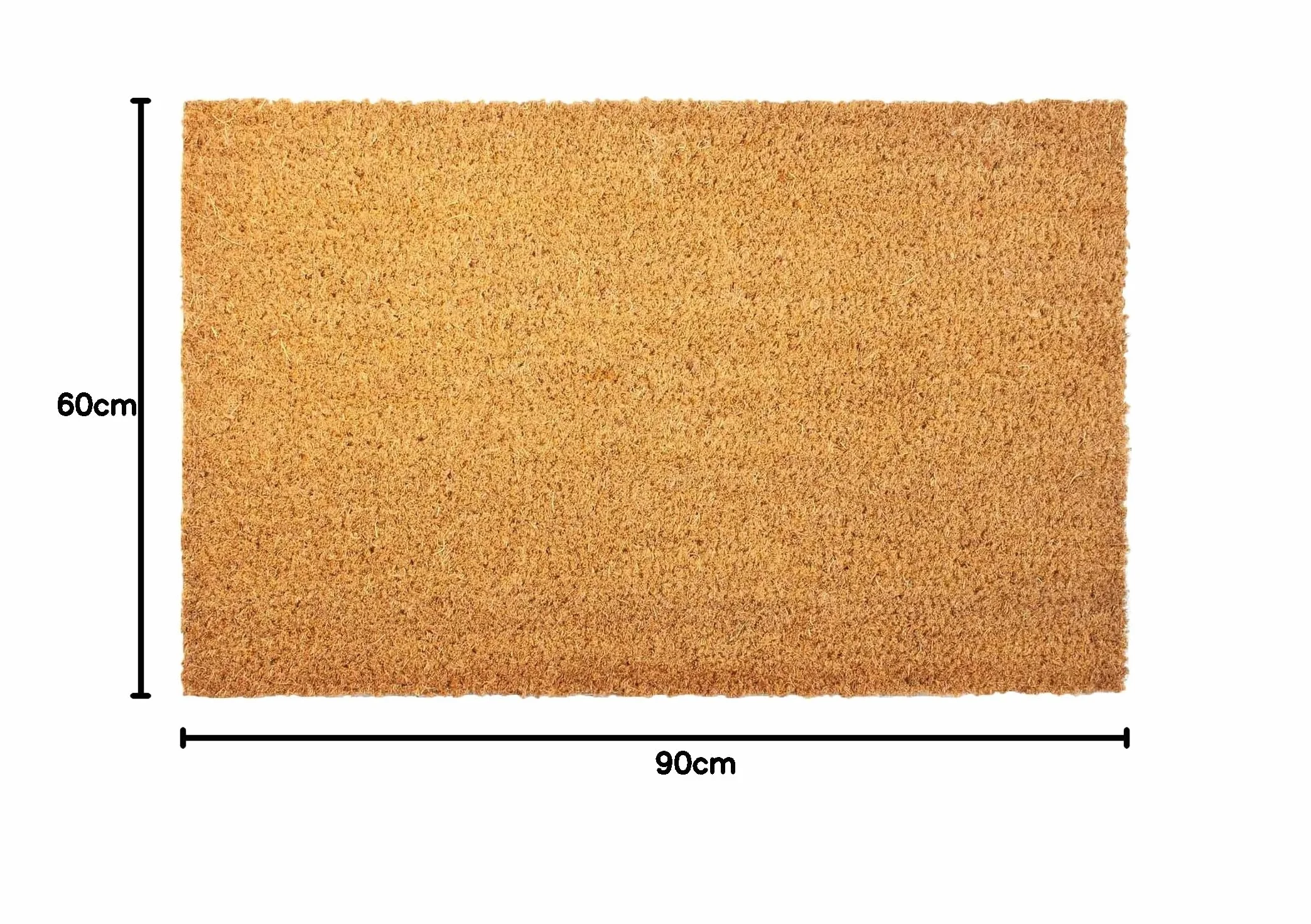 Paillasson en coco naturel 60 x 90 cm antidérapant KARAT