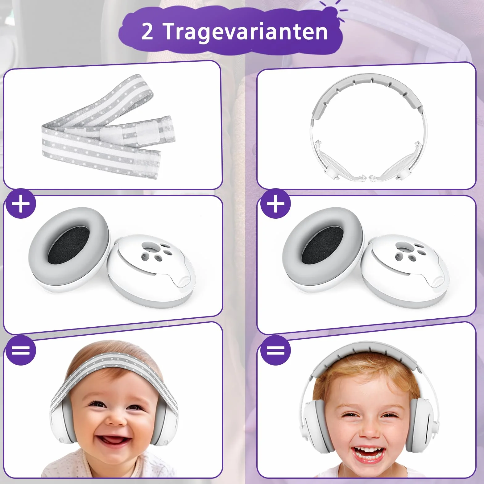 Casque anti-bruit bébé 0-2 ans protection auditive réduction de bruit