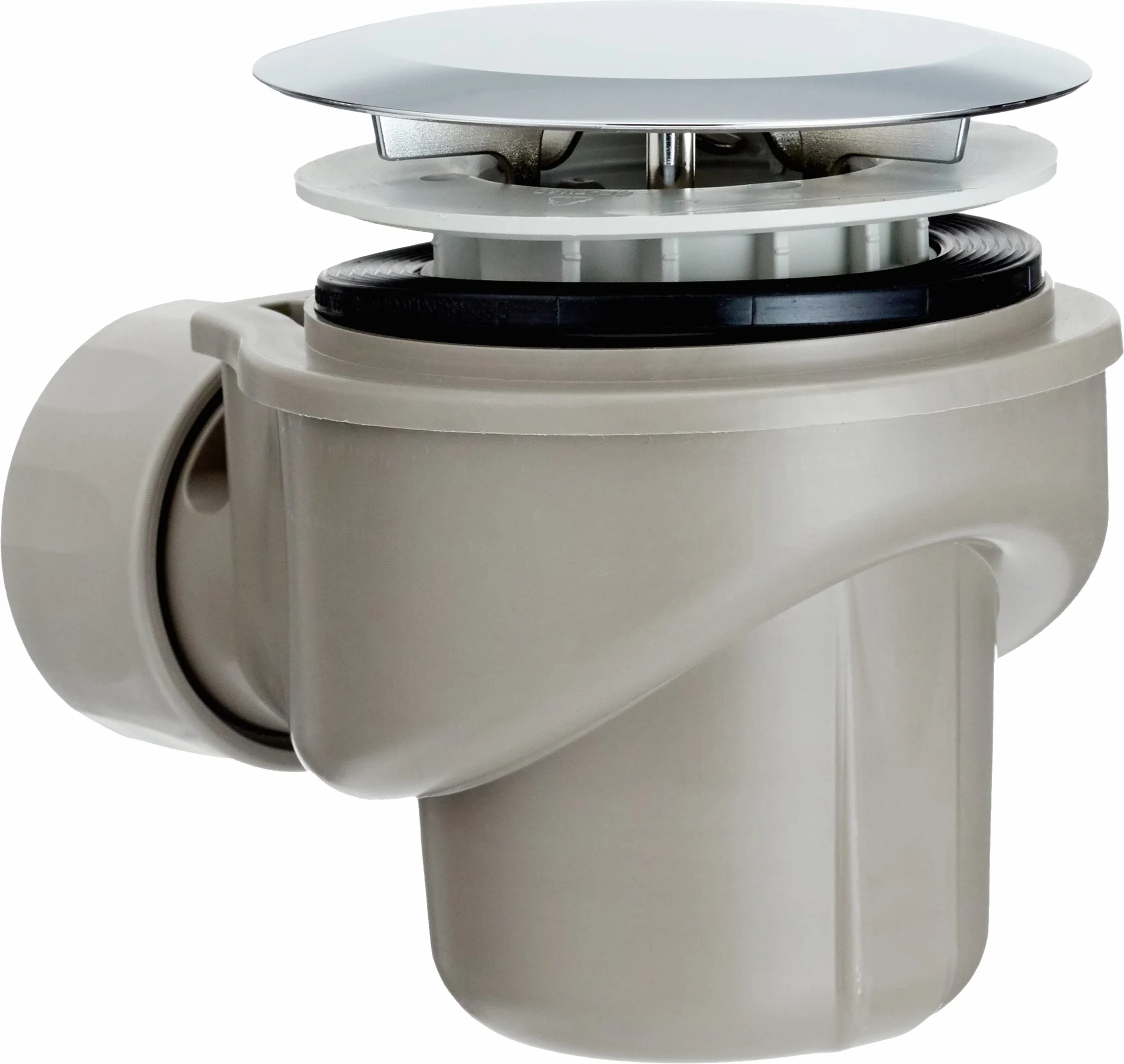 Geberit D62 Siphon pour bac de douche avec couvercle : moyenne 40 mm, chromé brillant de bonde 150.689.21.1