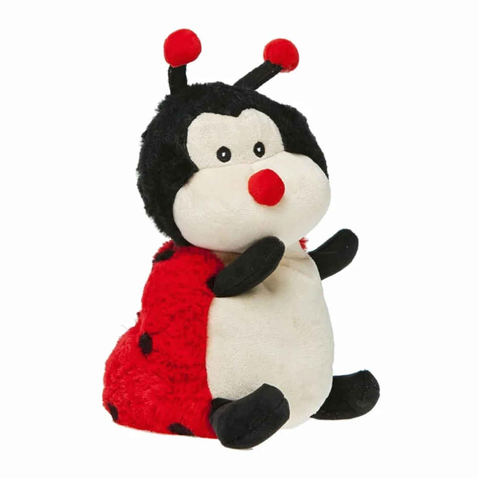 Bouillotte Peluche Coccinelle Micro-Ondable Grains de Blé et Fleurs de Lavande Fabriquée en France