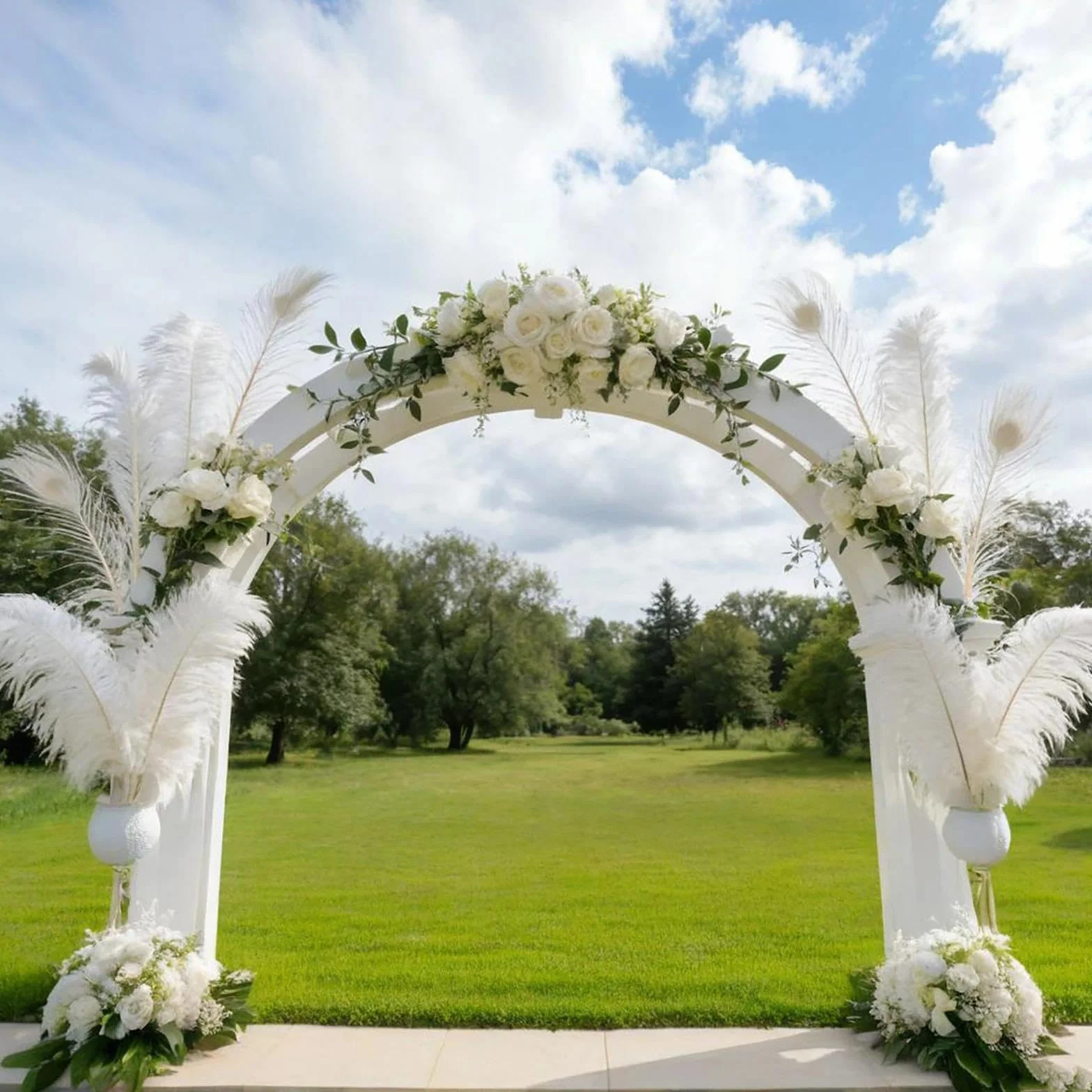 Grandes Plumes d'Autruche Blanches Naturelles 25-30 cm Lot de 20 pour Mariage Décoration