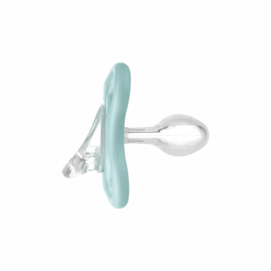 Sucette MAM Comfort lot de 2, silicone 100%, étui porte-sucette, 3-12 mois, bleu clair
