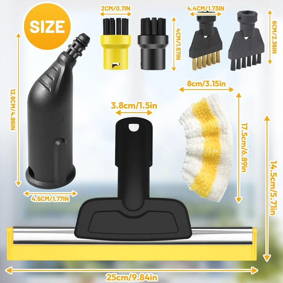 Accessoires Karcher pour Nettoyeur Vapeur SC1 SC2 SC3 SC4 SC5 Brosse Ronde Plate Buse Courbe
