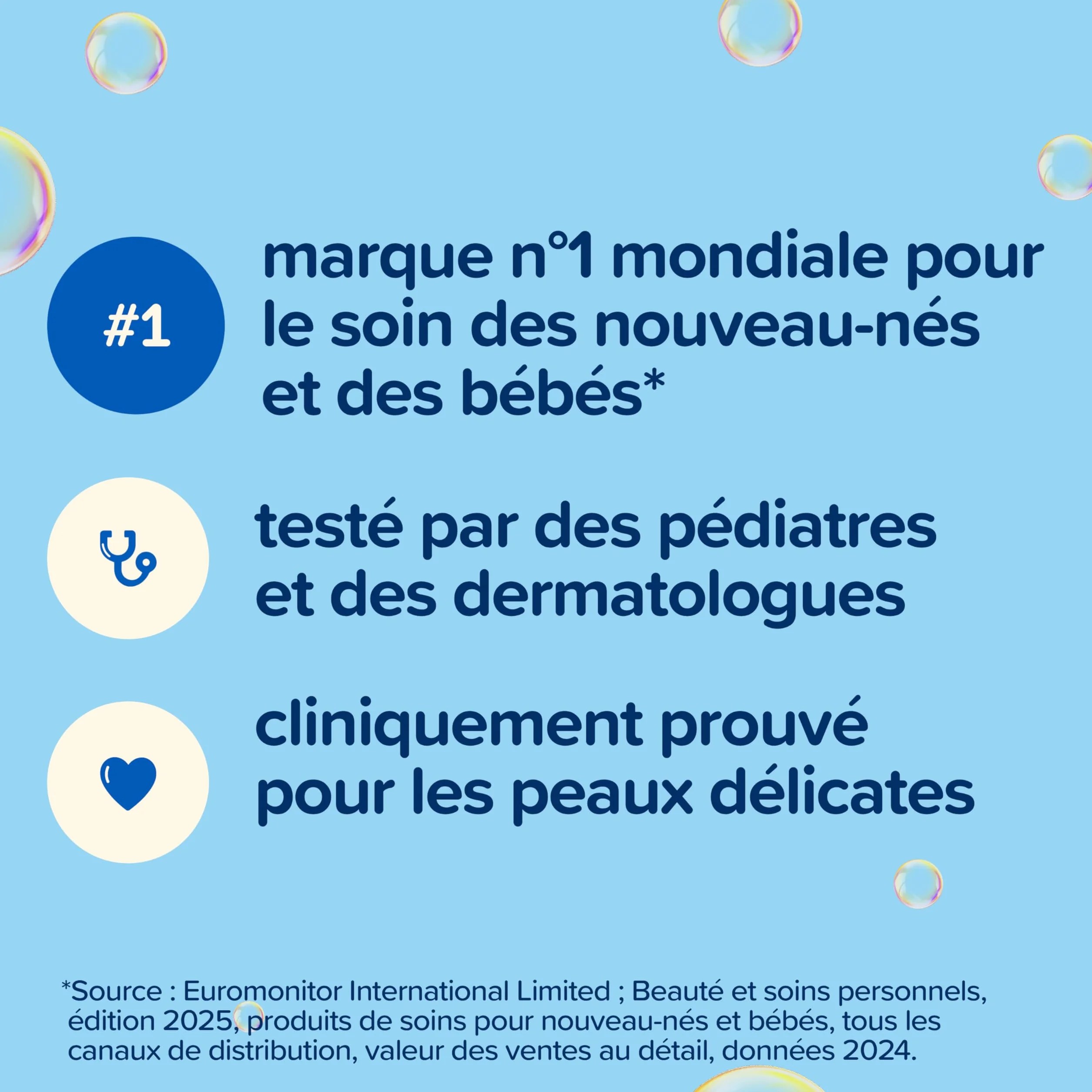 Johnson's Baby Bain 500 mL Testé par des pédiatres et des dermatologues Formule sans colorants pH équilibré