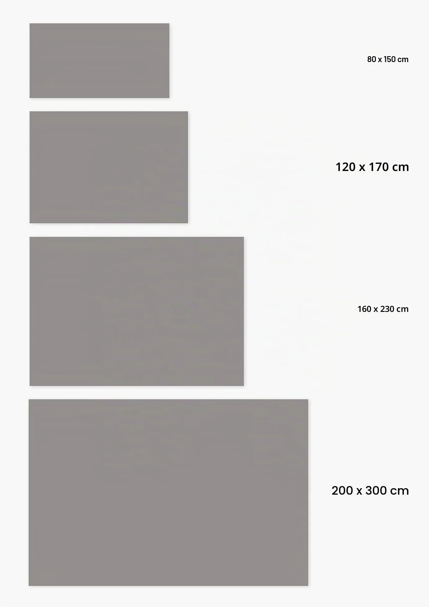 Panorama Tapis Vinyle du Sol Cuisine Salle de Bain - Différentes Tailles - (Gris Lisse 80x150 cm)