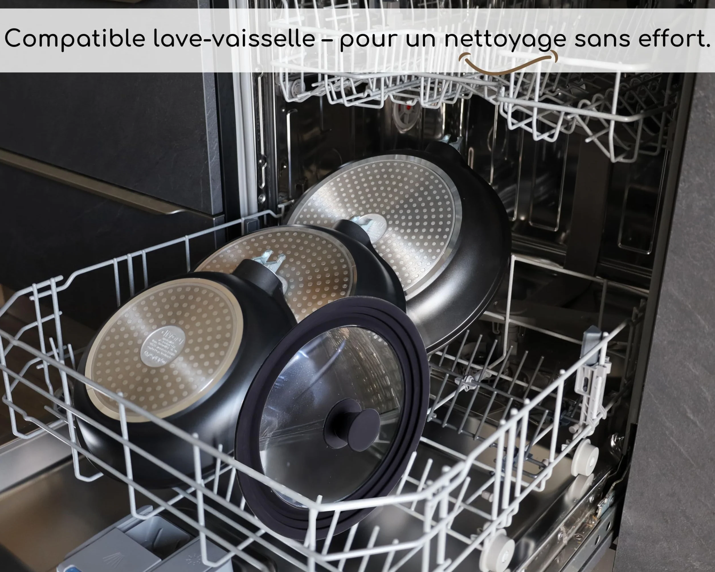 DIVORY Couvercle Universel Ø 24 26 28 cm pour casserole et poele