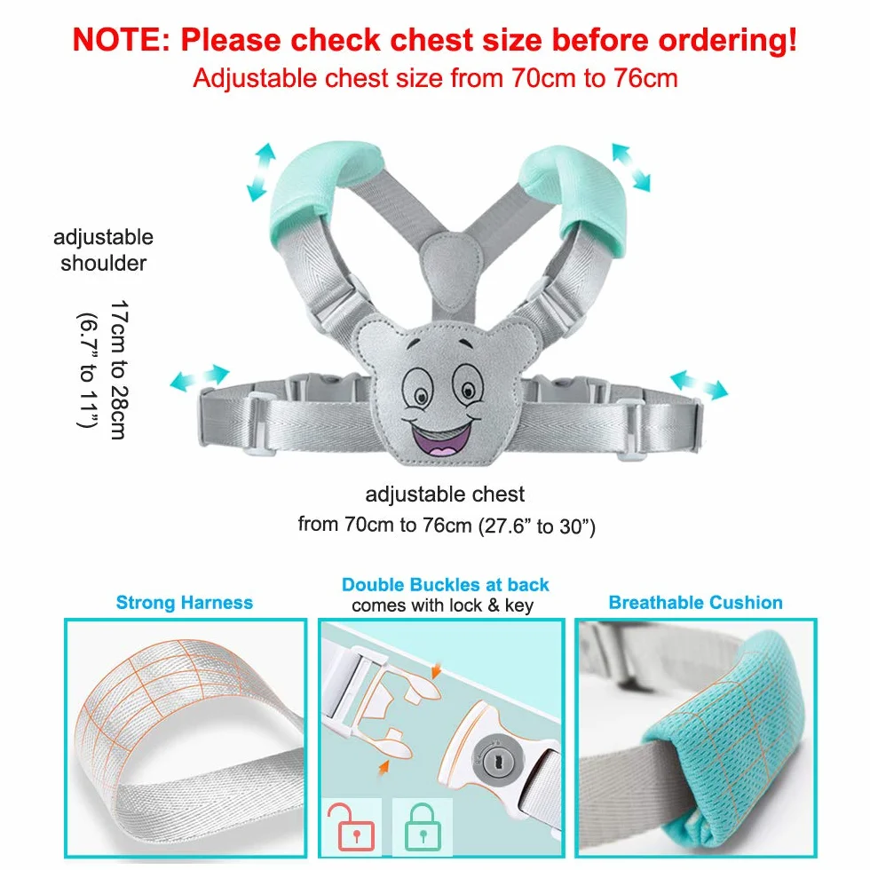 Rênes de sécurité bébé Anti perdu poignet Ceinture Laisse Harnais enfant Souple Voyage
