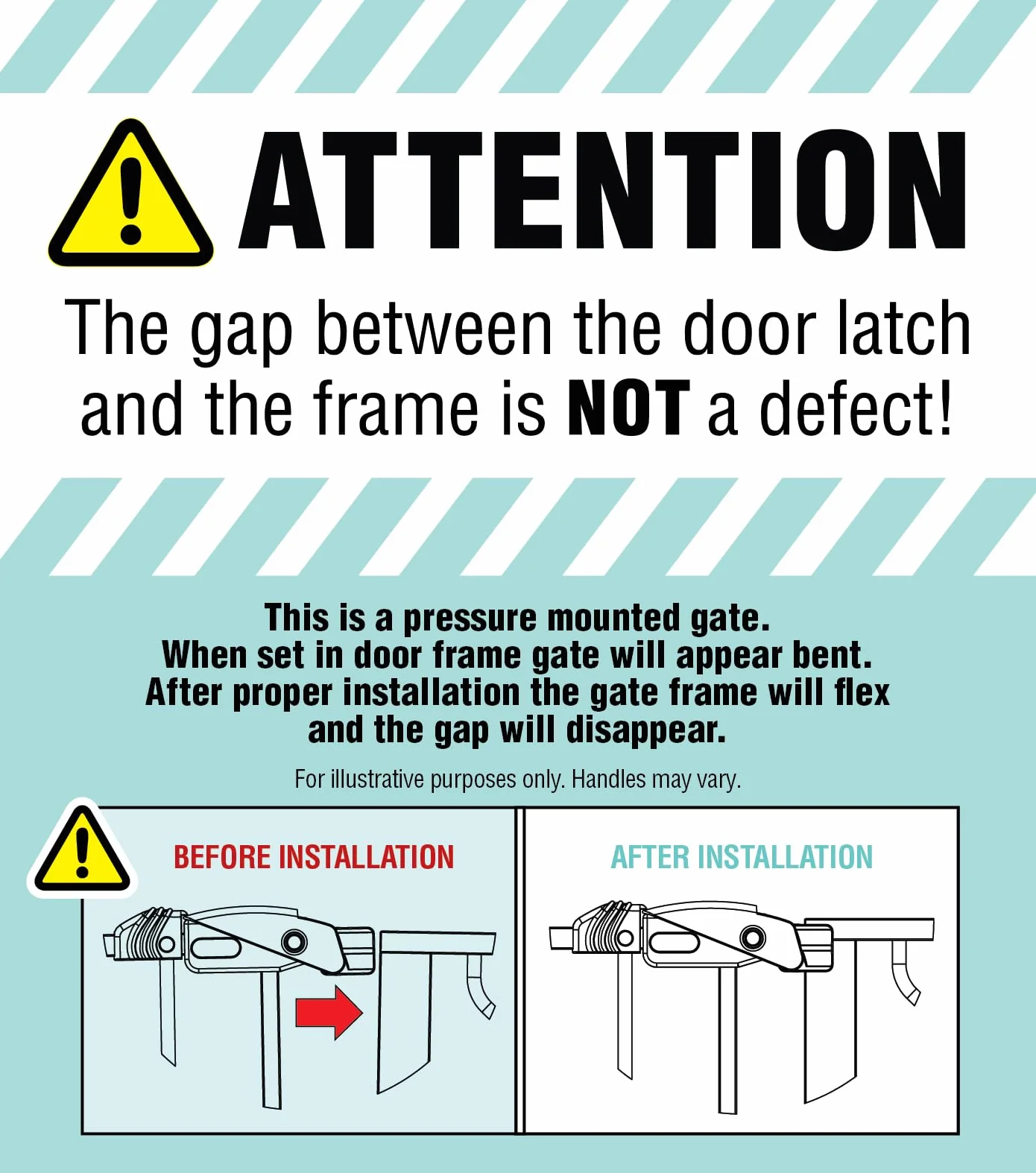 Regalo Safety Easy Step Baby Gate for Doorways & Stairs, Fits 73.6-95.5cm, Pressure Mounted, Black