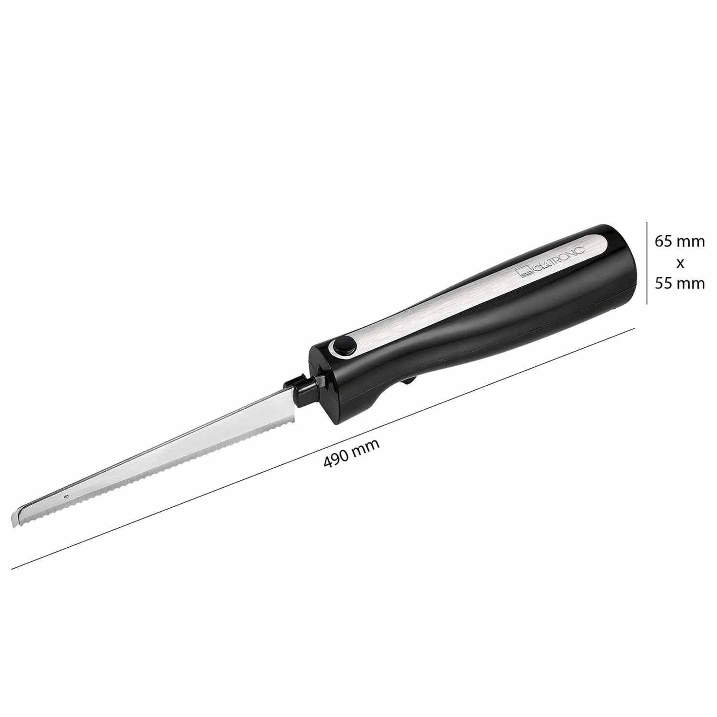 Couteau électrique viande pain double lame inoxydable 120 watts noir