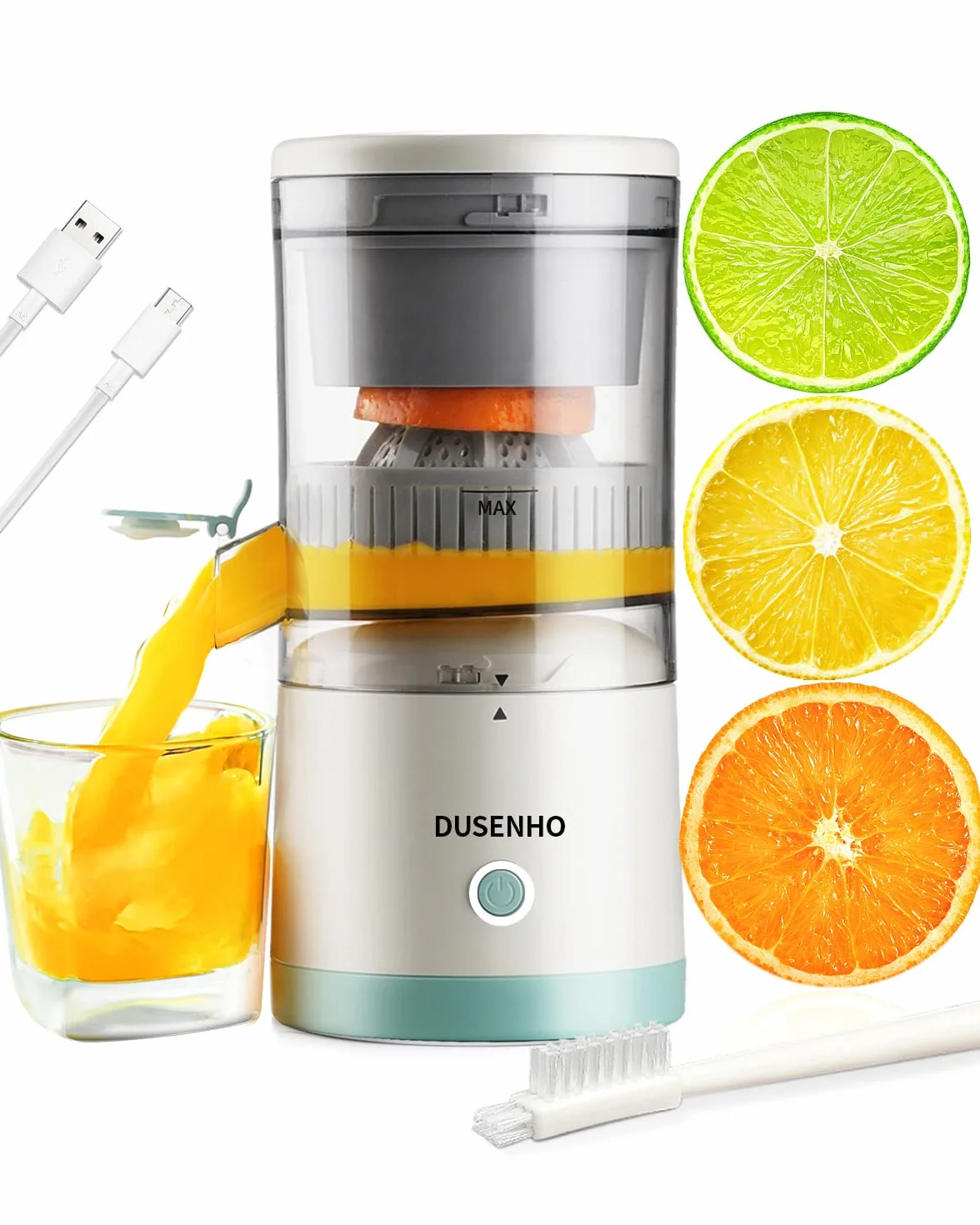 Presse Agrume Electrique Extracteur Jus 45 W USB Chargement Citron Orange Portable