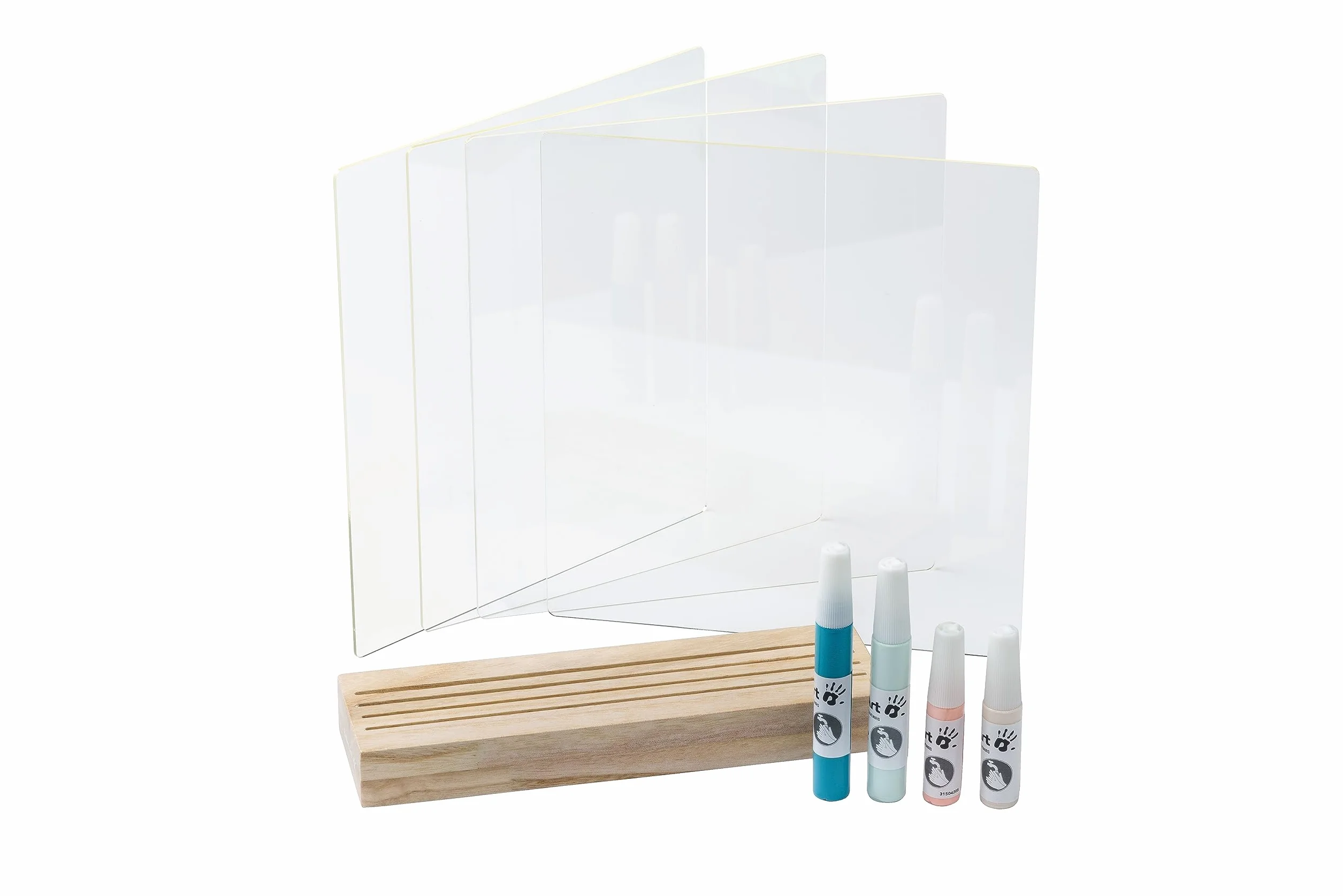 Baby Art Family Touch Kit Empreintes Mains Famille Base Bois Cadeau Naissance