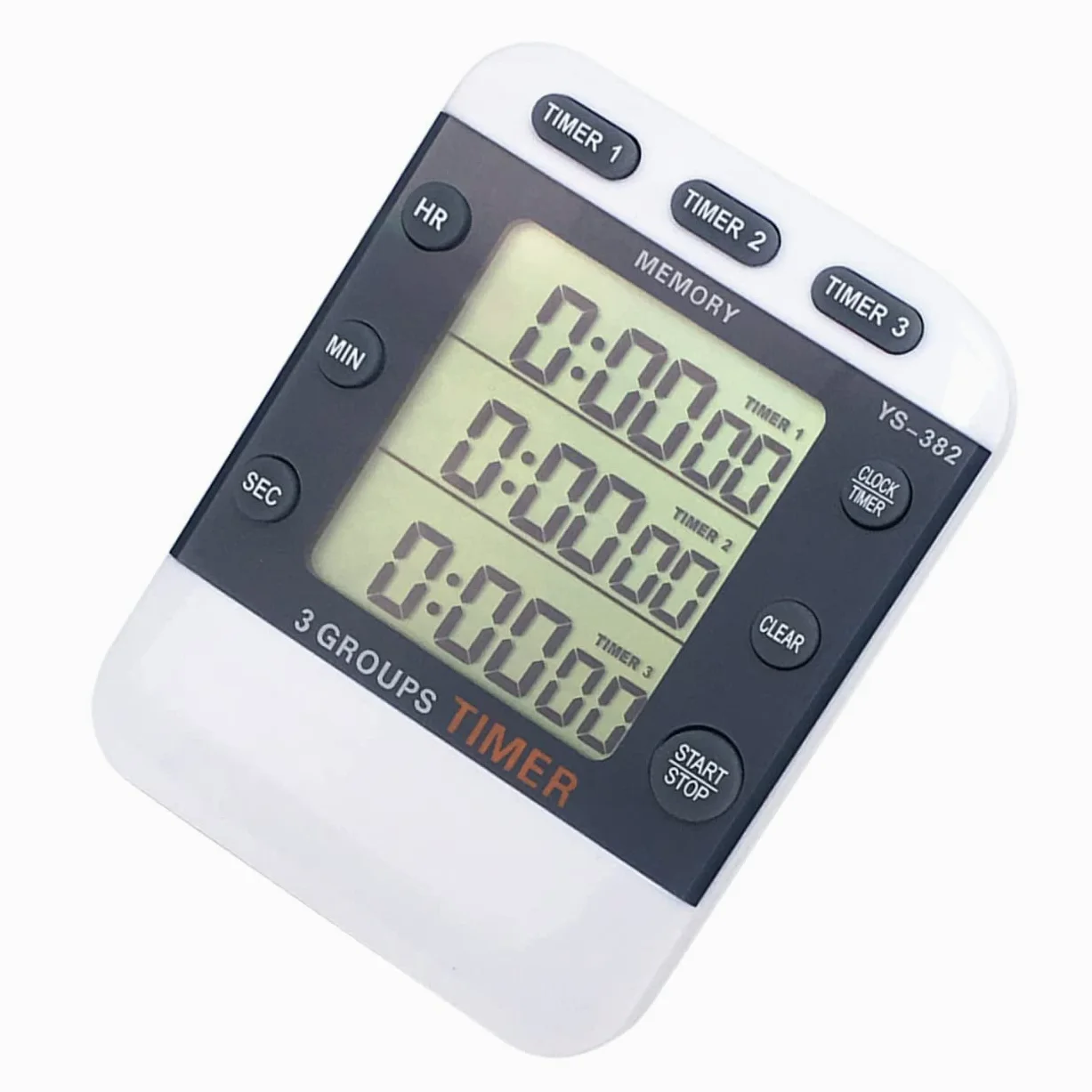 VANZACK 3 pour Batterie Horloges Minuterie Étudiants LCD Chronographe Chronomètre Jeux Numériques Rappel Horloge De Cuisine sans Ligne De Compte À Rebours Magnétique Horloge De Cuisine De